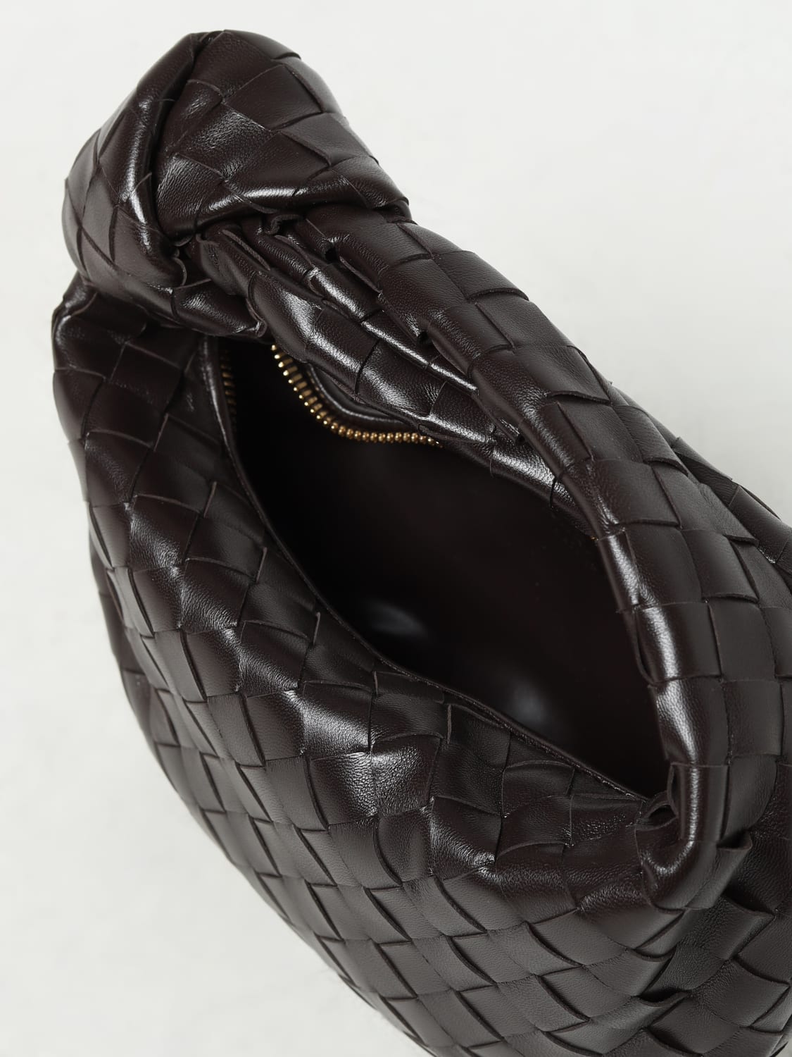 BOTTEGA VENETA MINI BAG: Bottega Veneta Jodie bag in woven nappa, Brown - Img 4