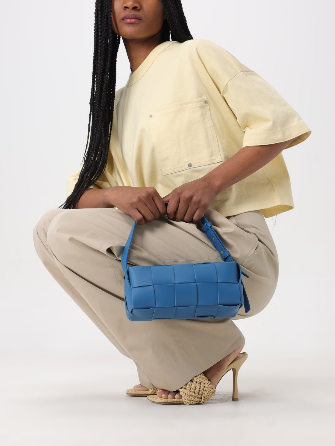 BOTTEGA VENETA SHOULDER BAG: Shoulder bag woman Bottega Veneta, Gnawed Blue - Img 2