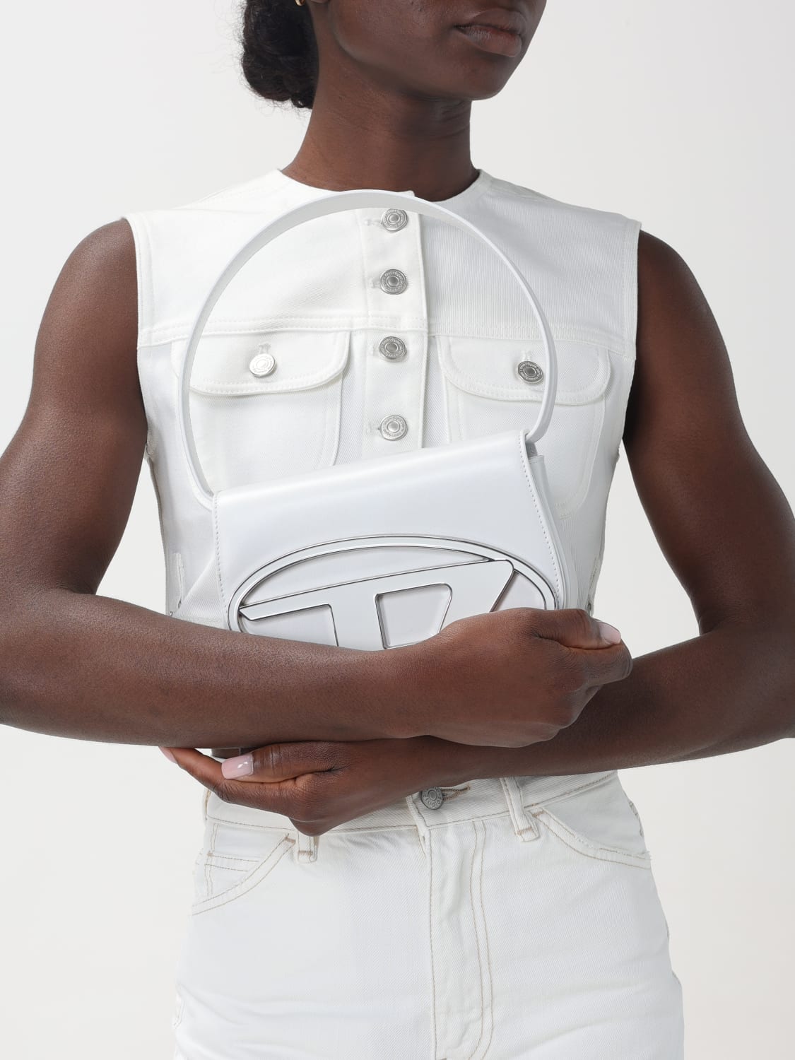 DIESEL MINI BAG: Shoulder bag woman Diesel, White - Img 2