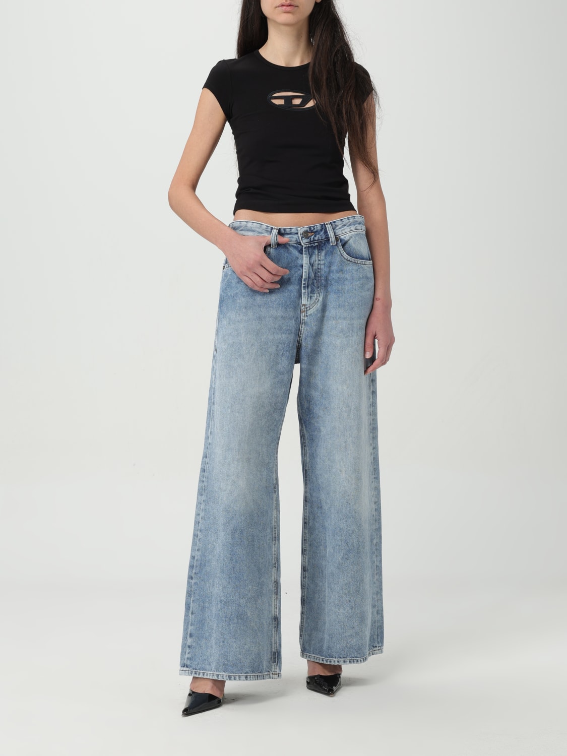 DIESEL CAMISETA: Camiseta mujer Diesel, Negro - Img 2