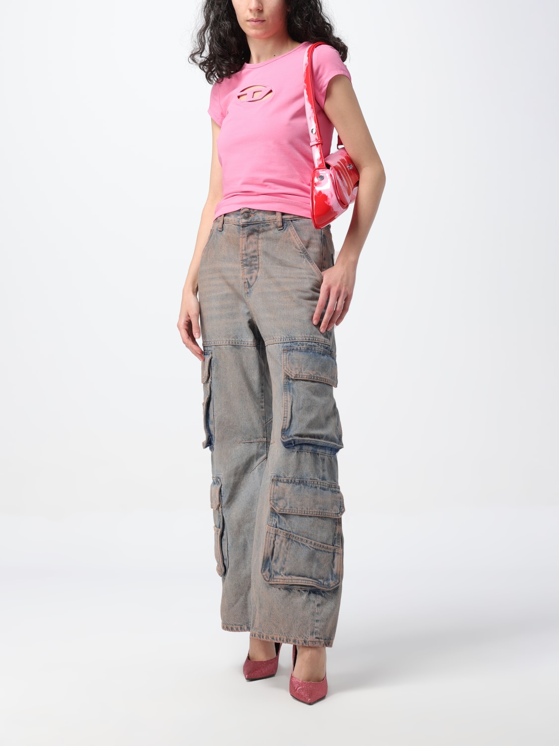 DIESEL CAMISETA: Camiseta mujer Diesel, Fucsia - Img 2