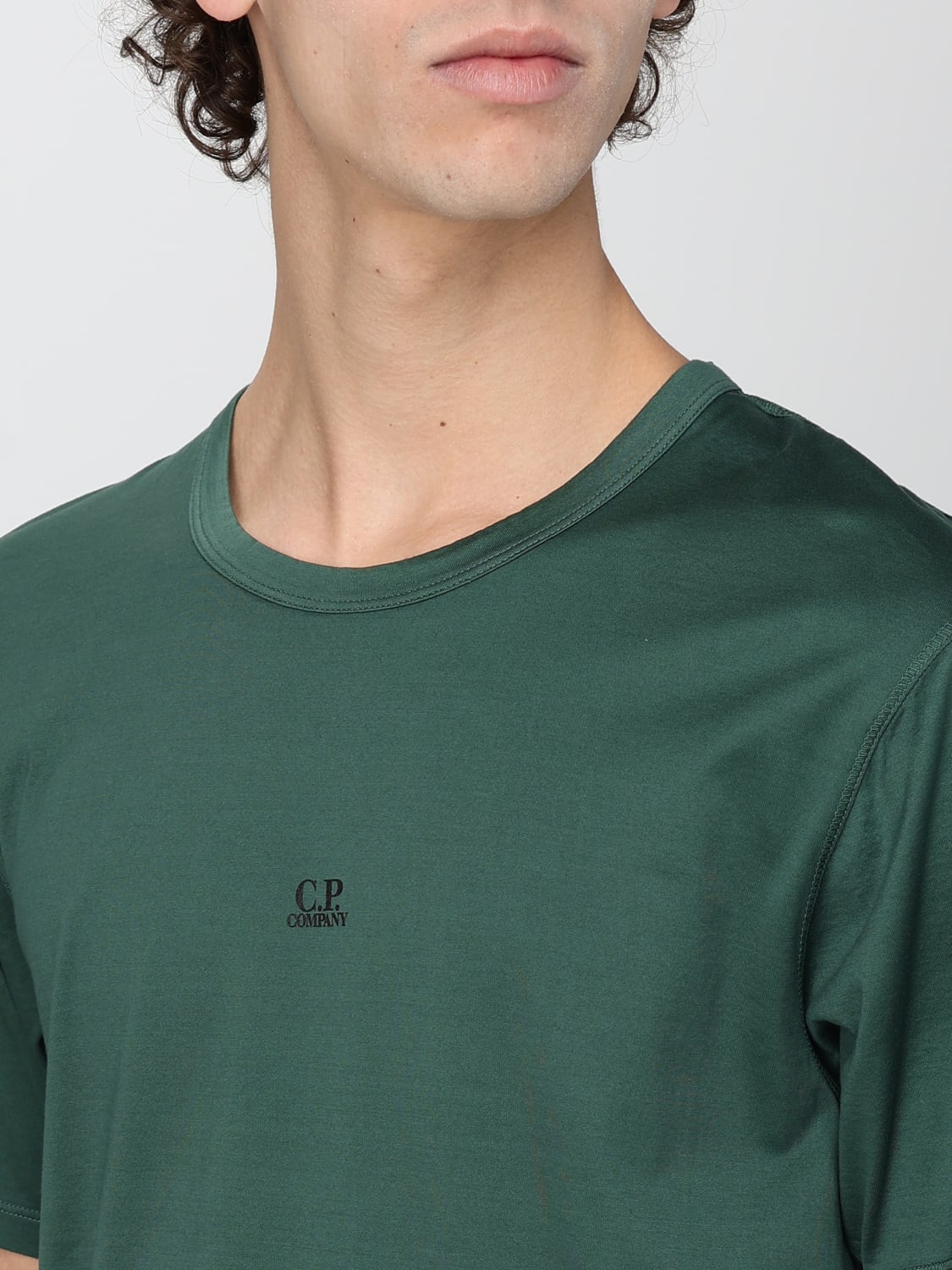 Tシャツ・カットソー C.P. COMPANY Men T-shirt Blue 16CMTS088A006374G 888 C.P. COMPANY: T-shirt men - Green | C.P. Company t-shirt