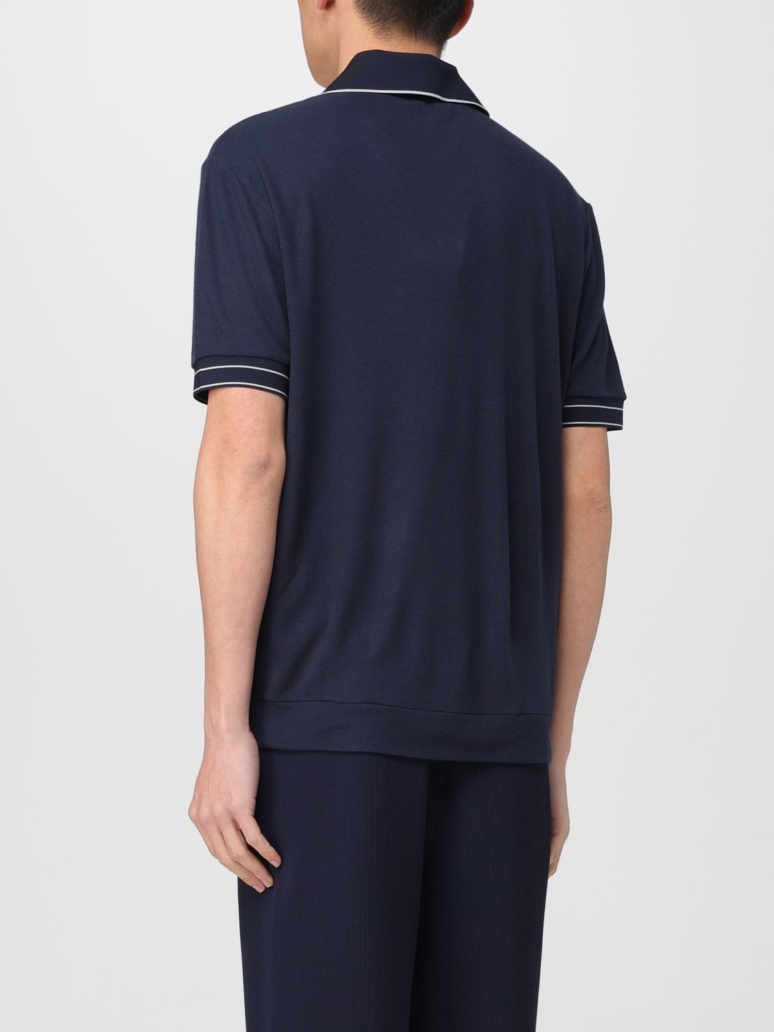 GIORGIO ARMANI: men's polo shirt - Blue | Giorgio Armani