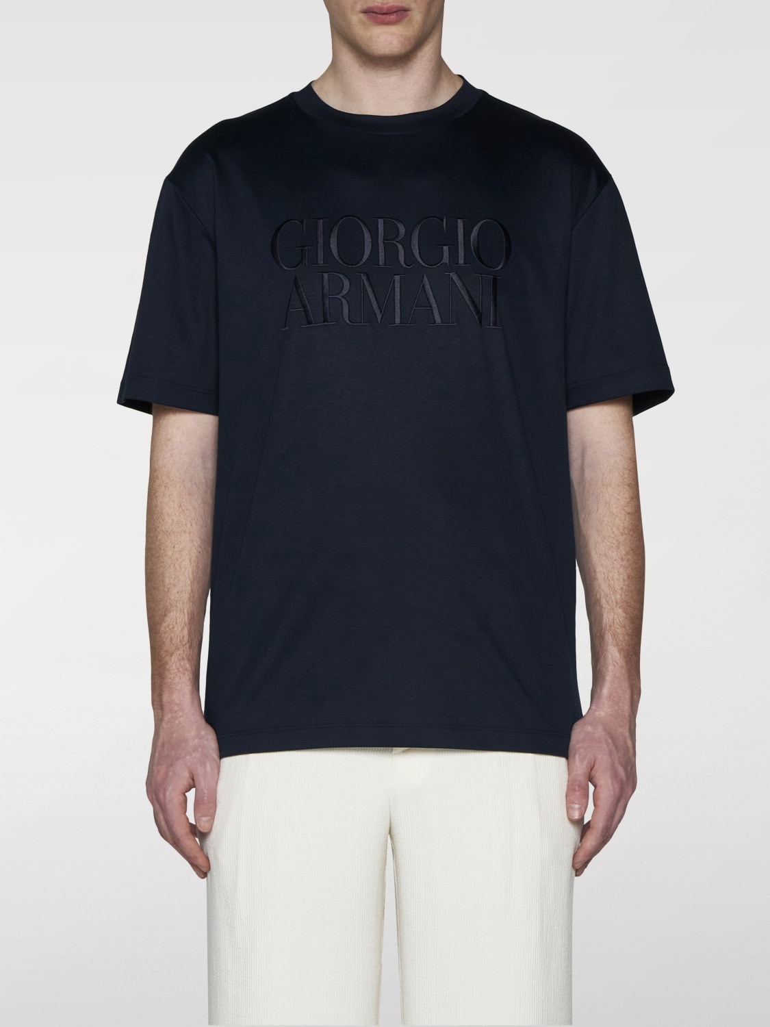 Giorgio Armani Outlet T shirt herren Blau Giorgio Armani T Shirt 3DSM72SJTKZ online auf GIGLIO.COM