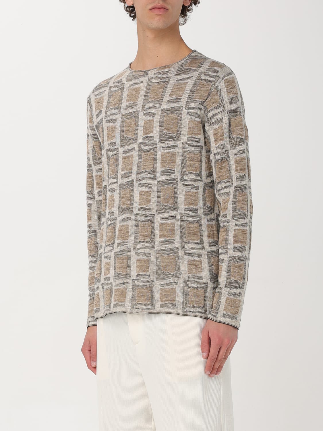 GIORGIO ARMANI Sweater men Beige Giorgio Armani sweater 3DSM30SM32Z online at GIGLIO.COM