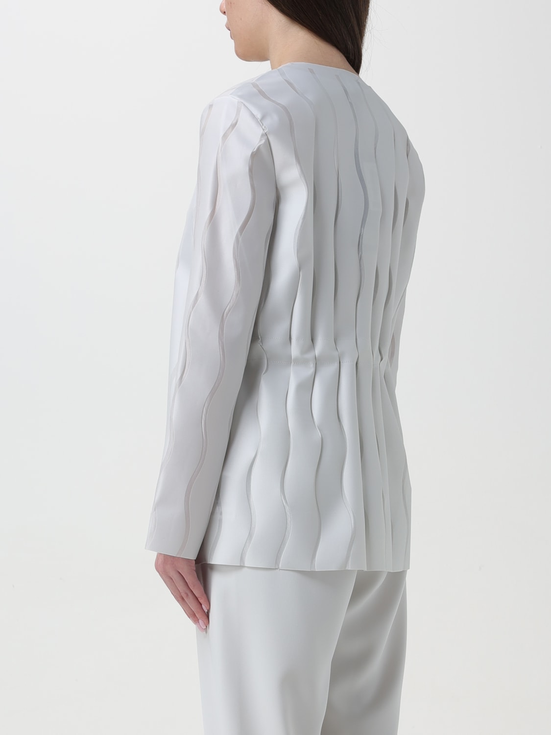 Giorgio Armani Outlet: Blazer woman - White | Giorgio Armani