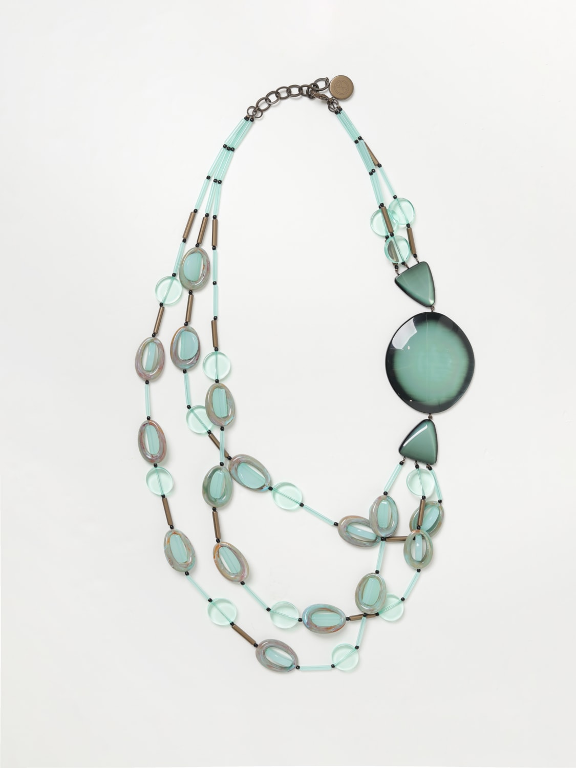 Giorgio Armani Outlet Collana in resina con charm Verde Gioielli Giorgio Armani 61S0644R704 online su GIGLIO.COM