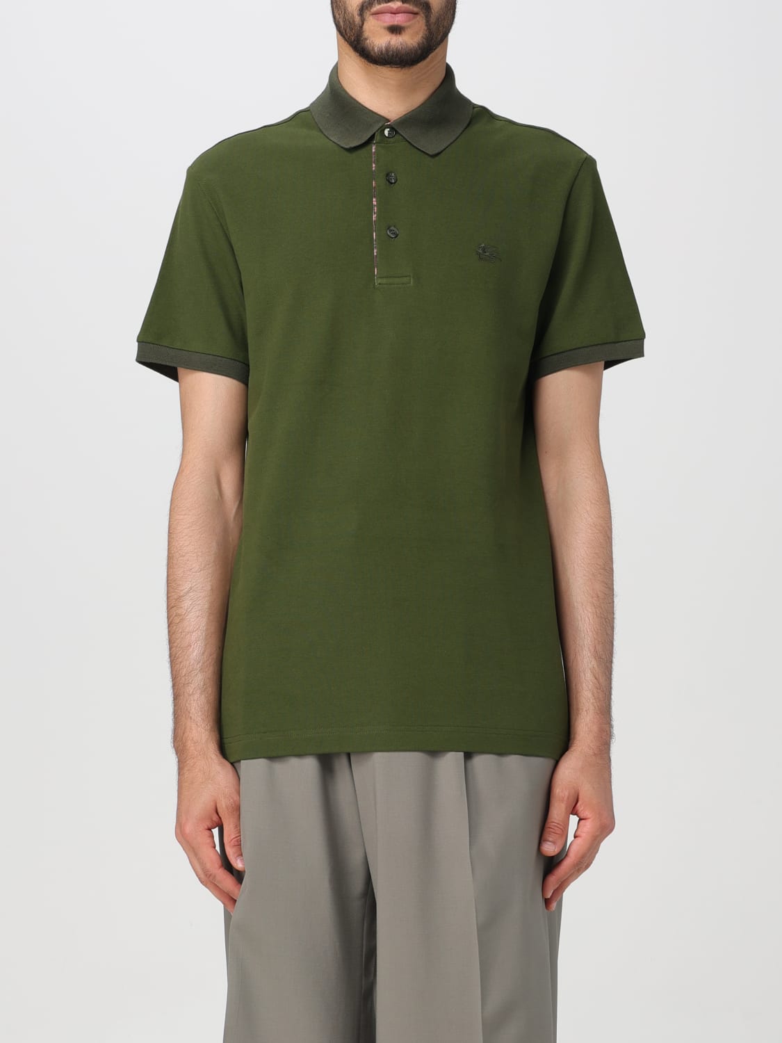 ETRO POLO衫: Polo衫 男士 Etro, 绿色 - Img 1