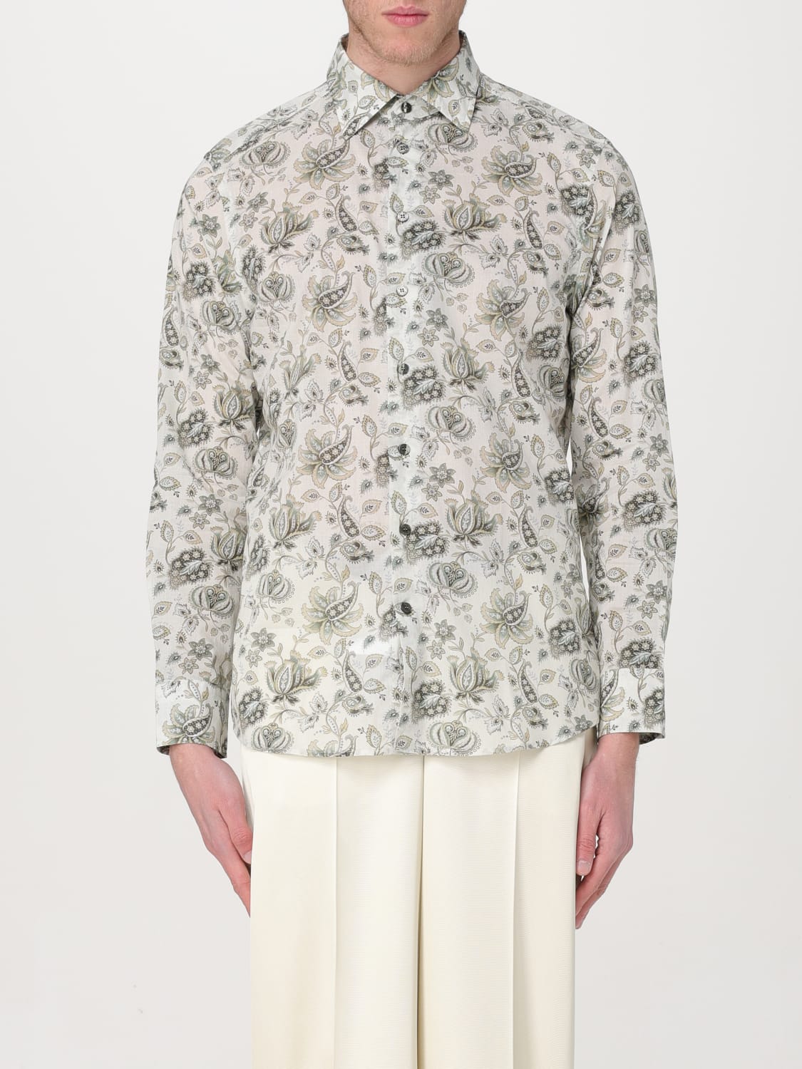 ETRO：シャツ メンズ - グリーン | GIGLIO.COMオンラインのEtro