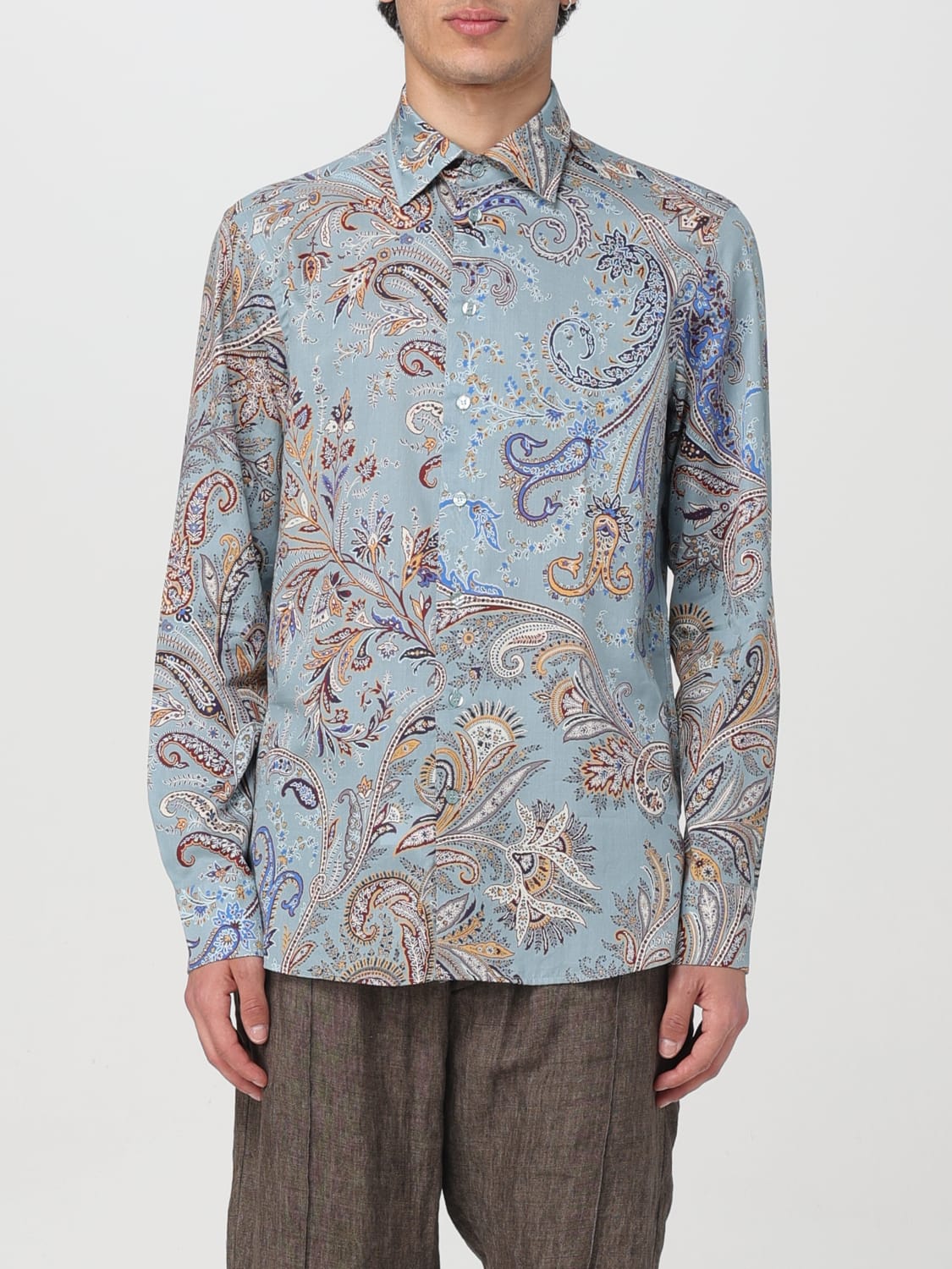 ETRO SHIRT: Shirt men Etro, Gnawed Blue - Img 1