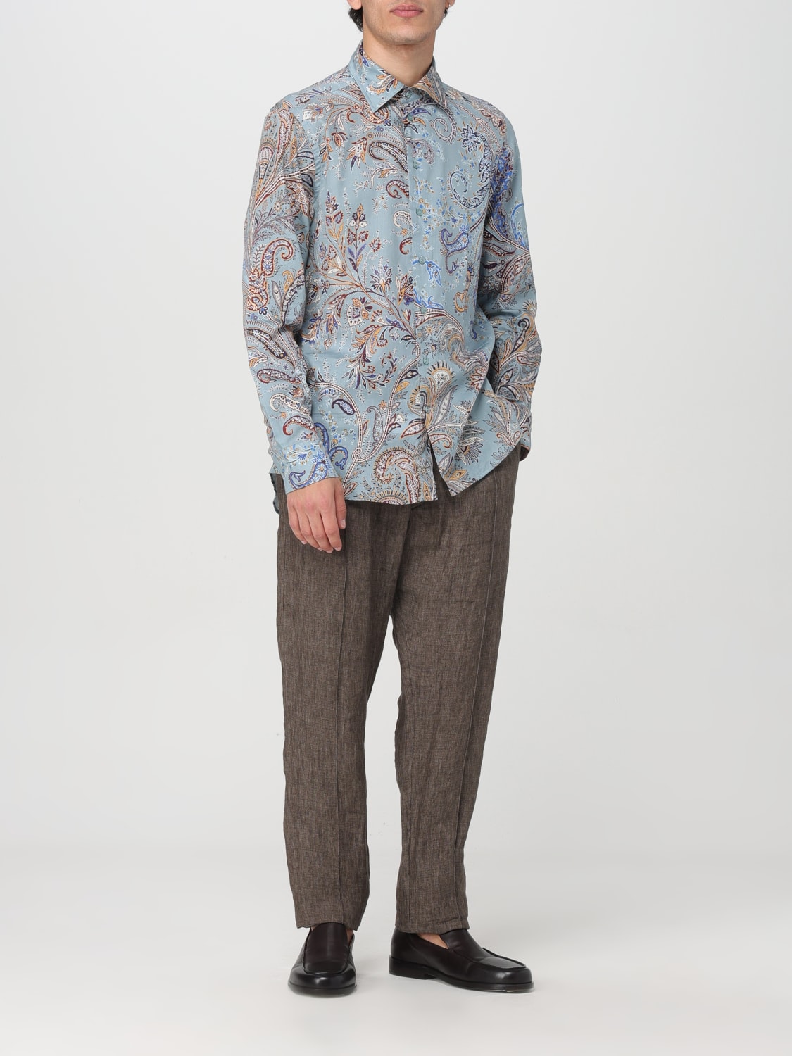 ETRO SHIRT: Shirt men Etro, Gnawed Blue - Img 2