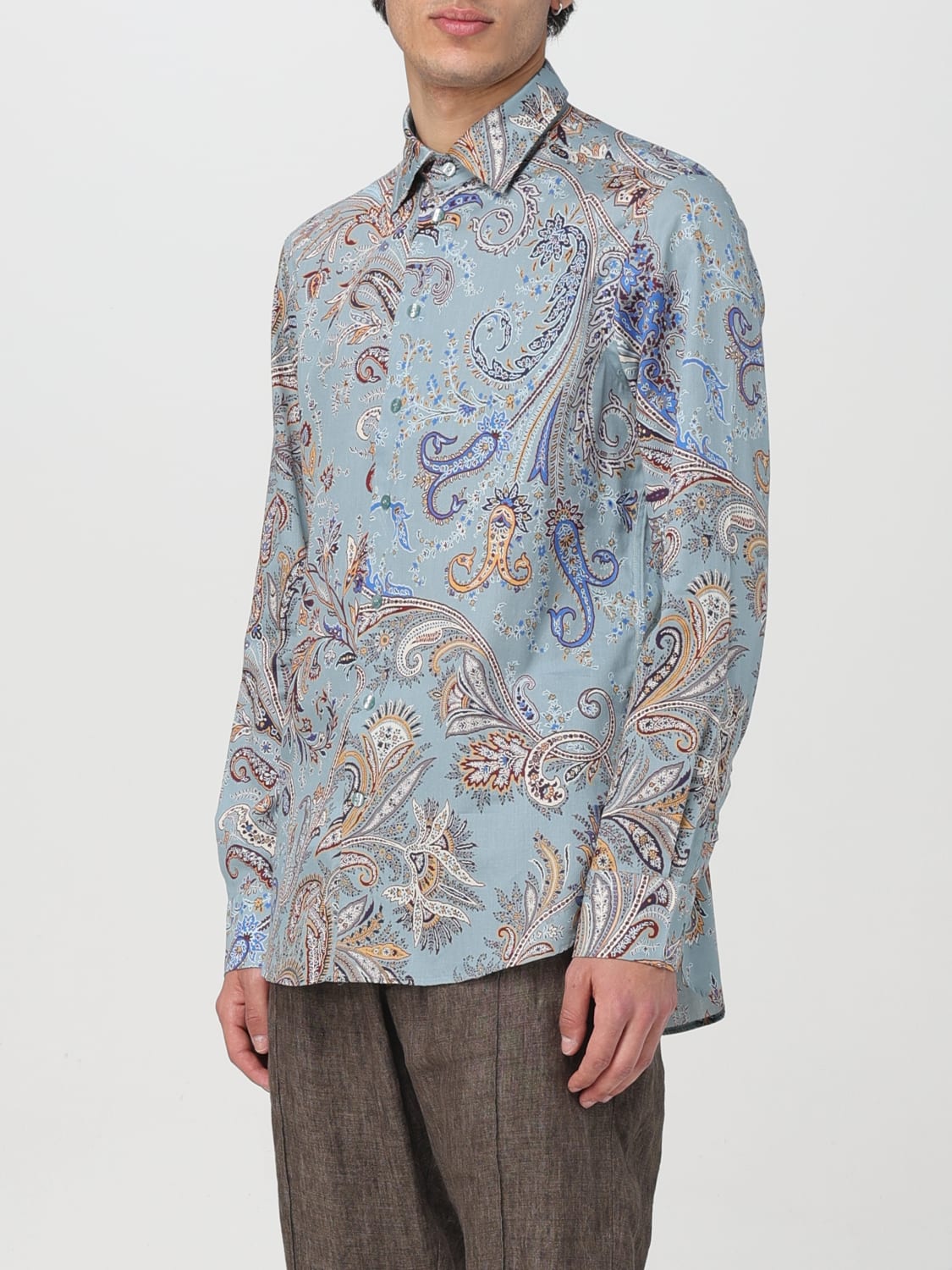 ETRO SHIRT: Shirt men Etro, Gnawed Blue - Img 4