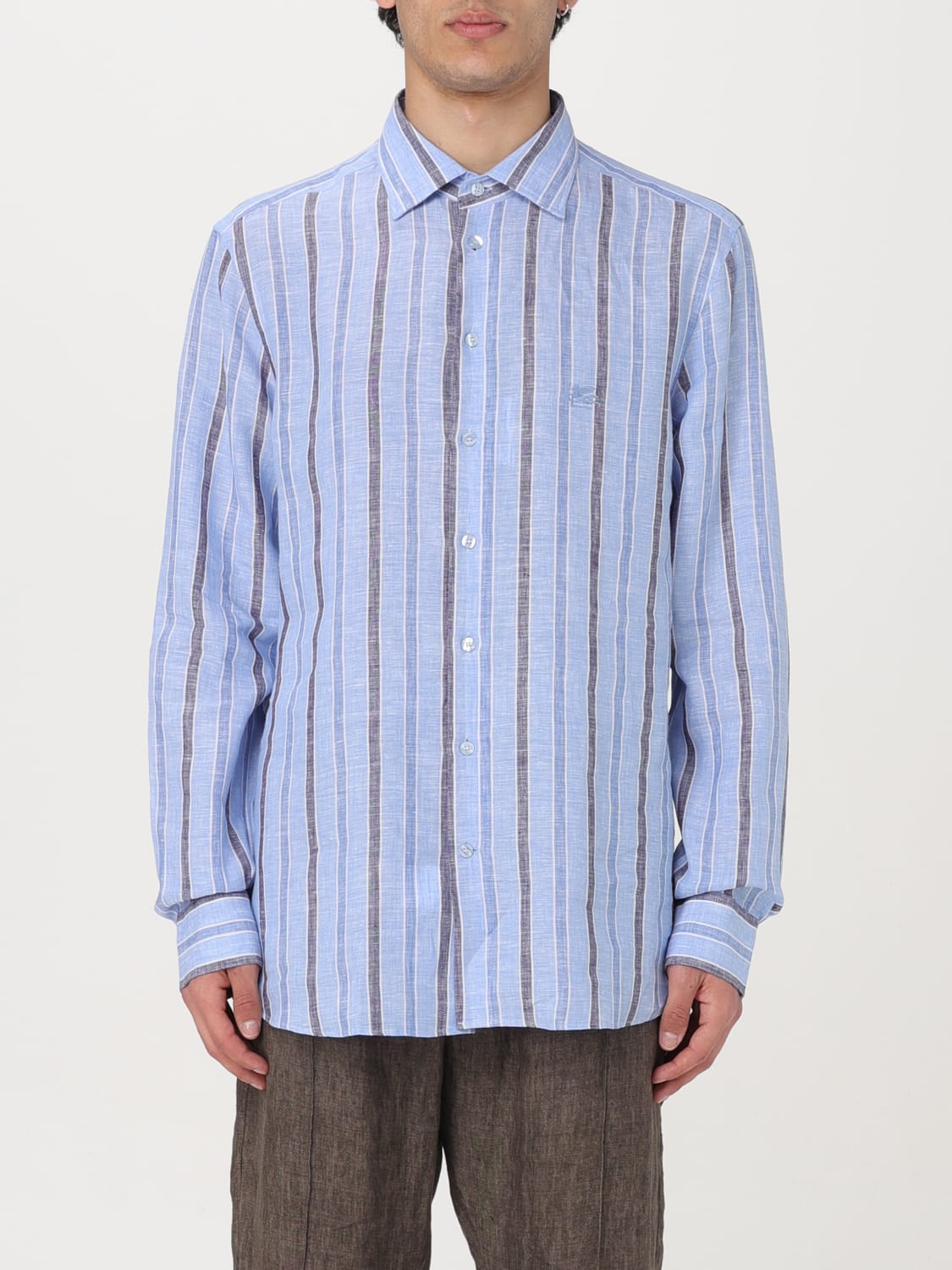 ETRO SHIRT: Shirt men Etro, Gnawed Blue - Img 1