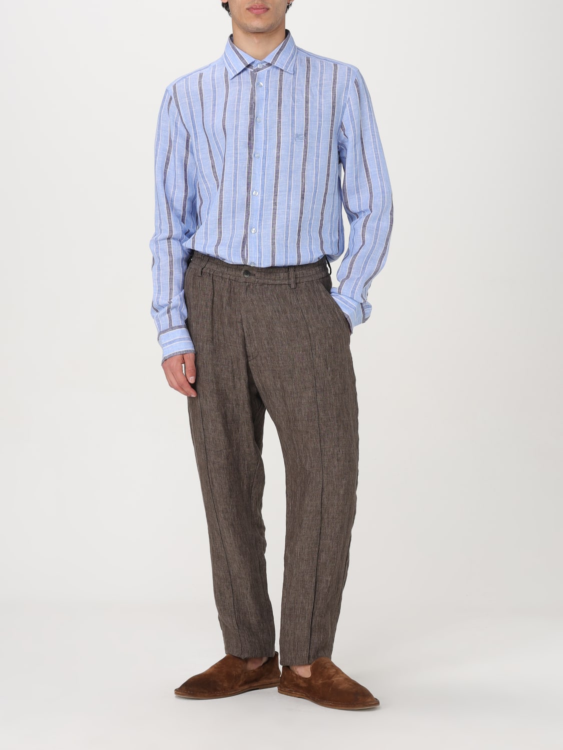 ETRO SHIRT: Shirt men Etro, Gnawed Blue - Img 2