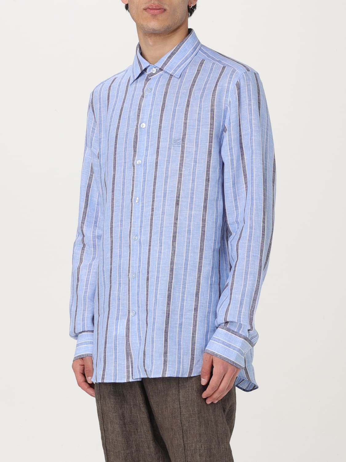 ETRO SHIRT: Shirt men Etro, Gnawed Blue - Img 4