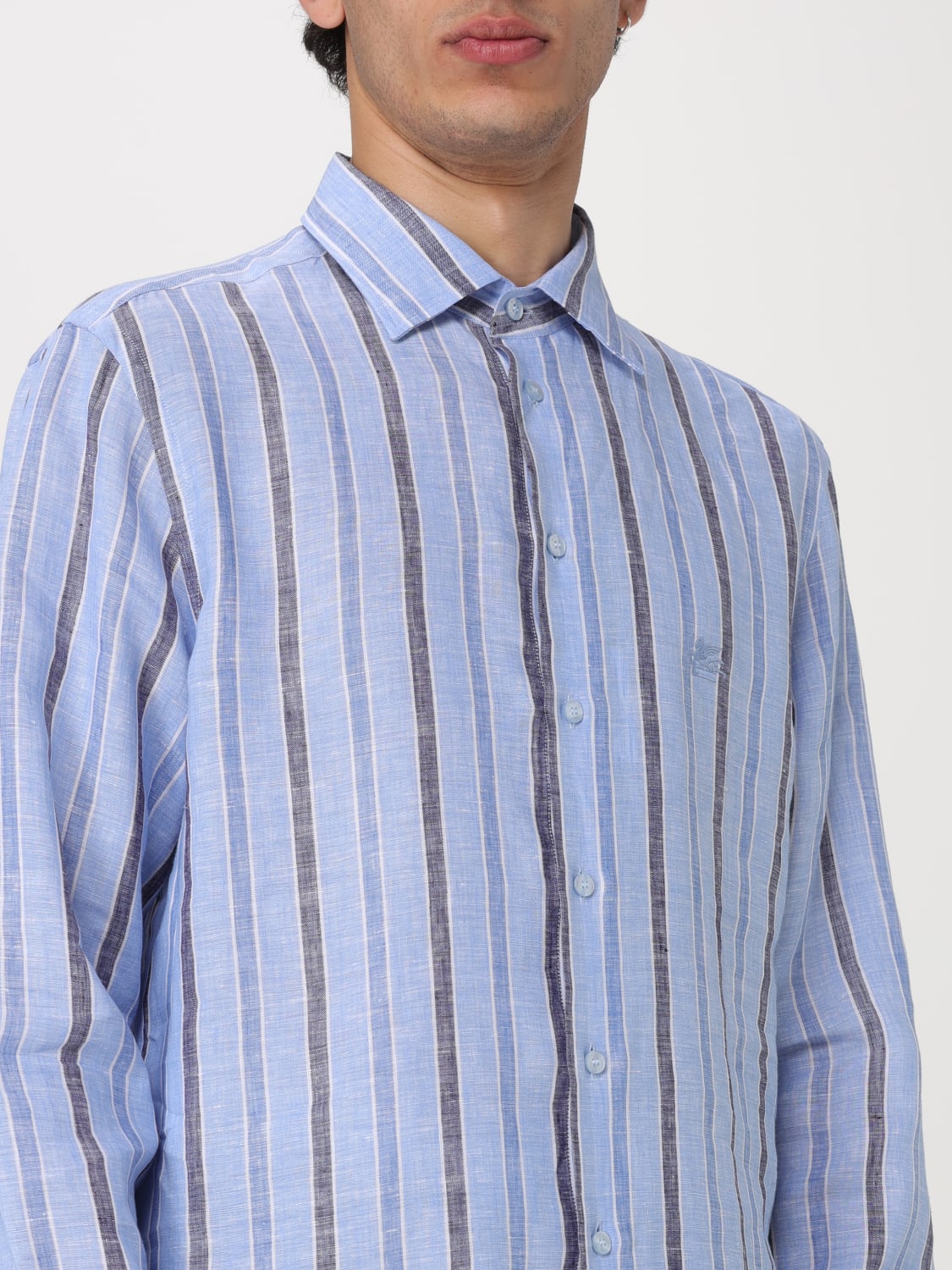 ETRO SHIRT: Shirt men Etro, Gnawed Blue - Img 5