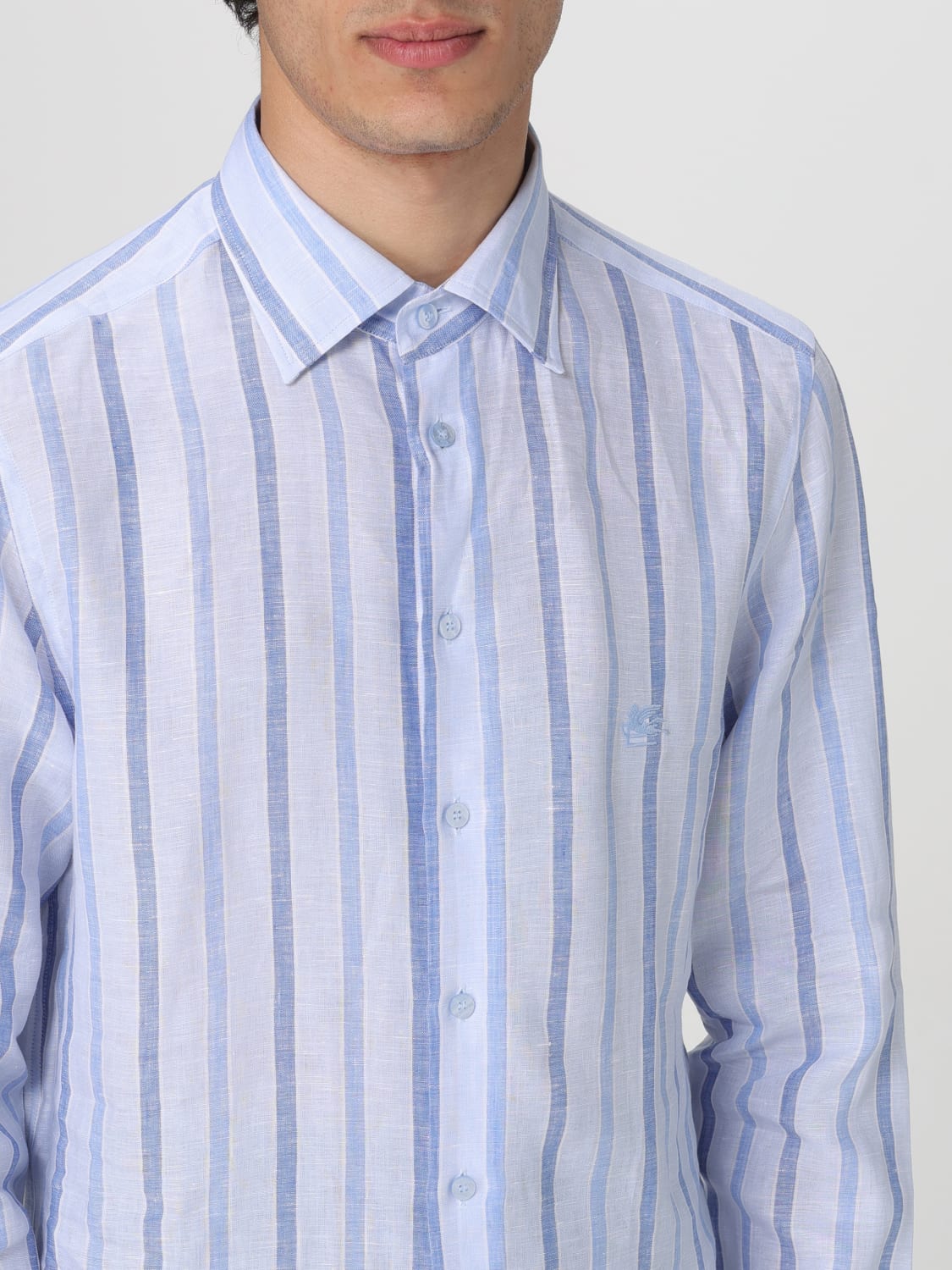 ETRO SHIRT: Shirt men Etro, Sky Blue - Img 5