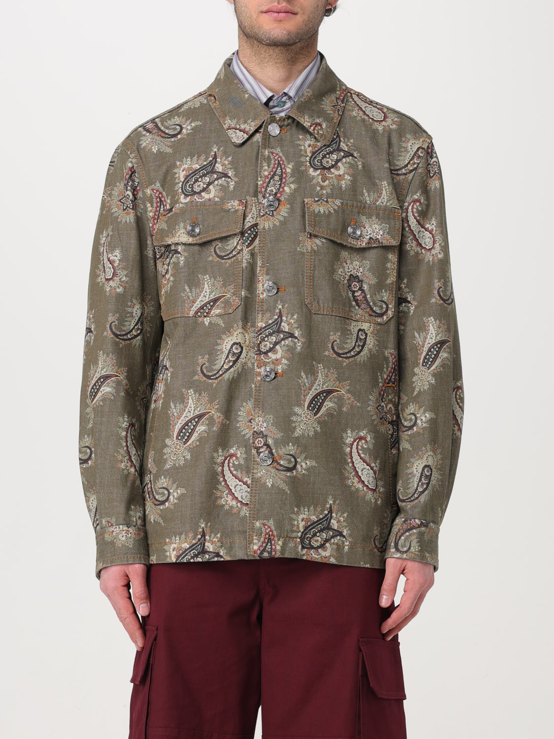 ETRO JACKET: Shirt men Etro, Green - Img 1