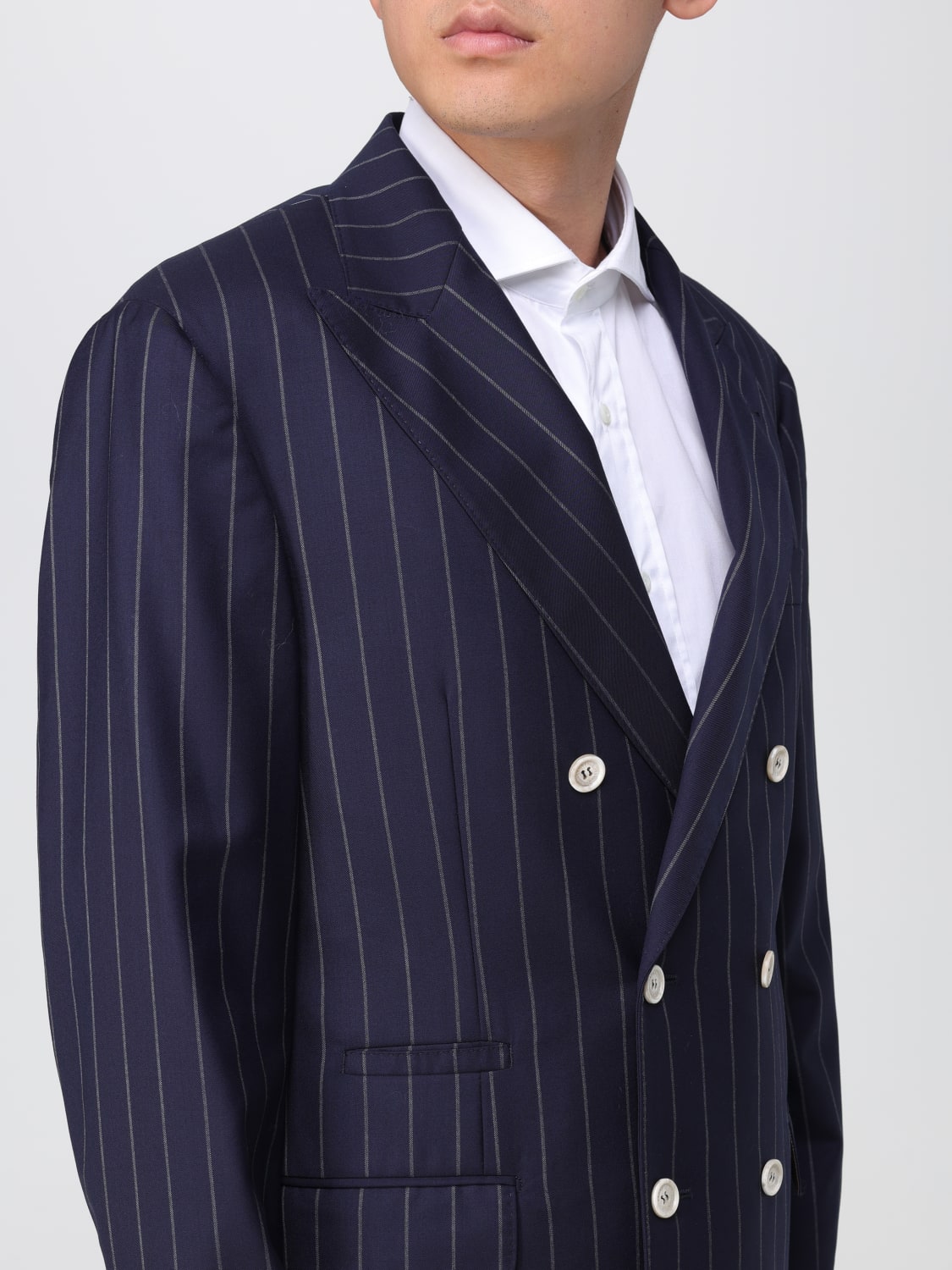 BRUNELLO CUCINELLI BLAZER: Blazer herren Brunello Cucinelli, Blau - Img 4