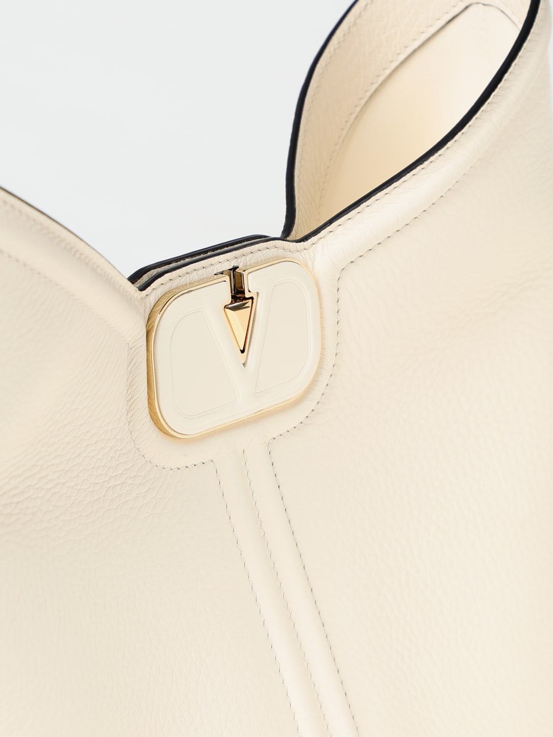 VALENTINO GARAVANI SHOULDER BAG: Shoulder bag woman Valentino Garavani, Yellow Cream - Img 4