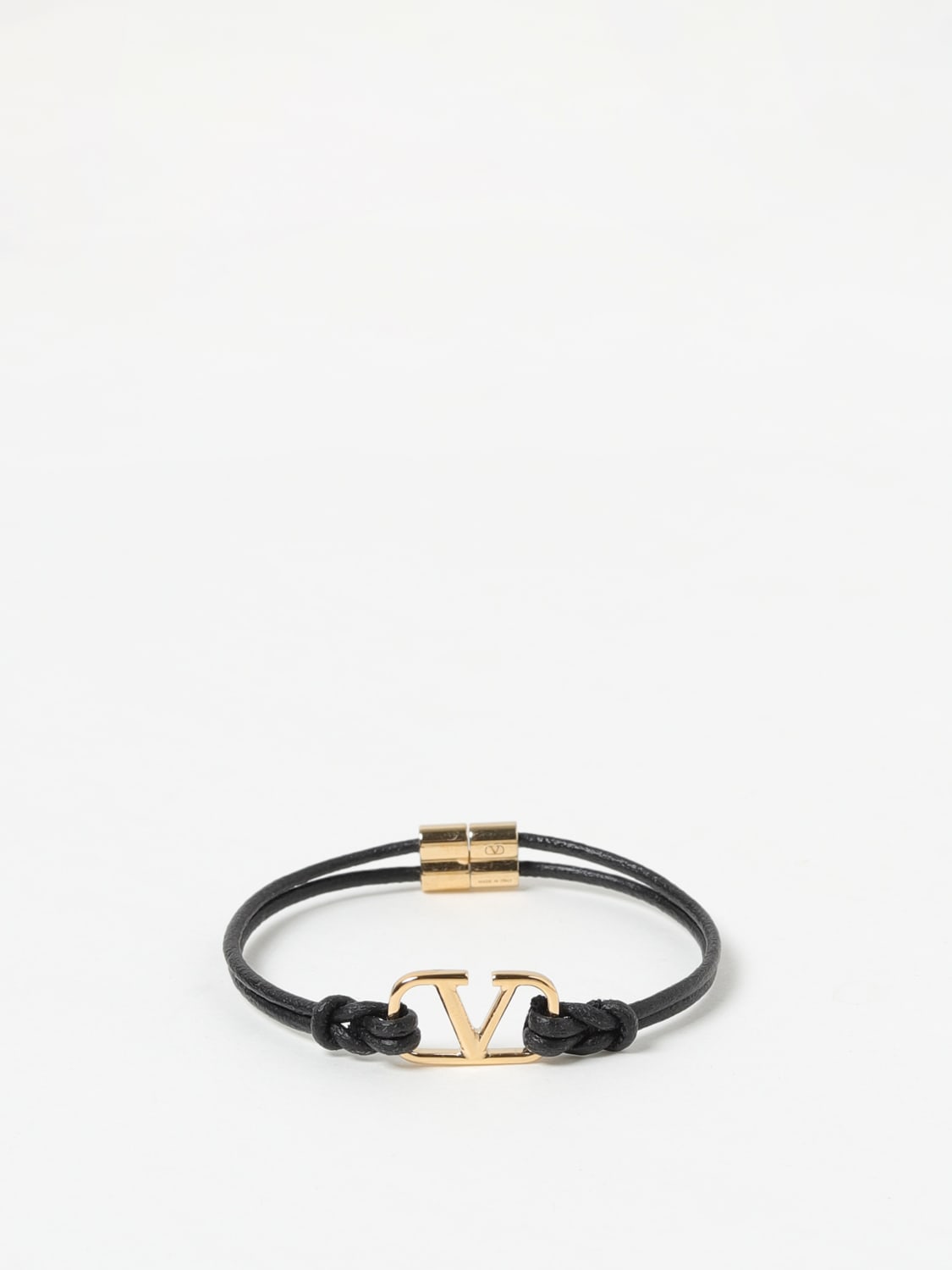 Giglio Bracciale Valentino Garavani in pelle con logo