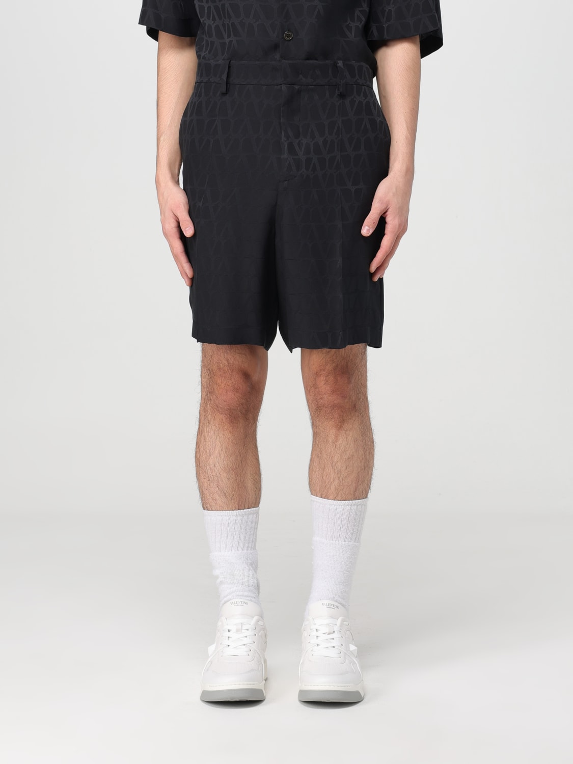 Black valentino shorts online