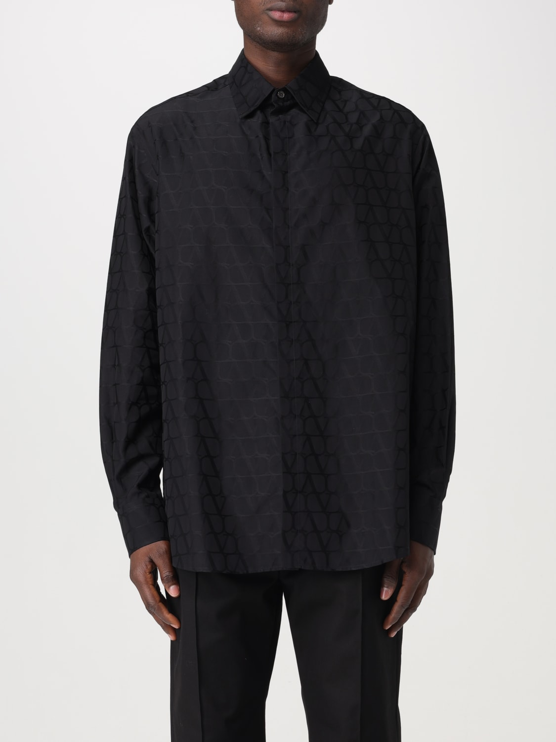 VALENTINO SHIRT: Shirt men Valentino, Black - Img 1