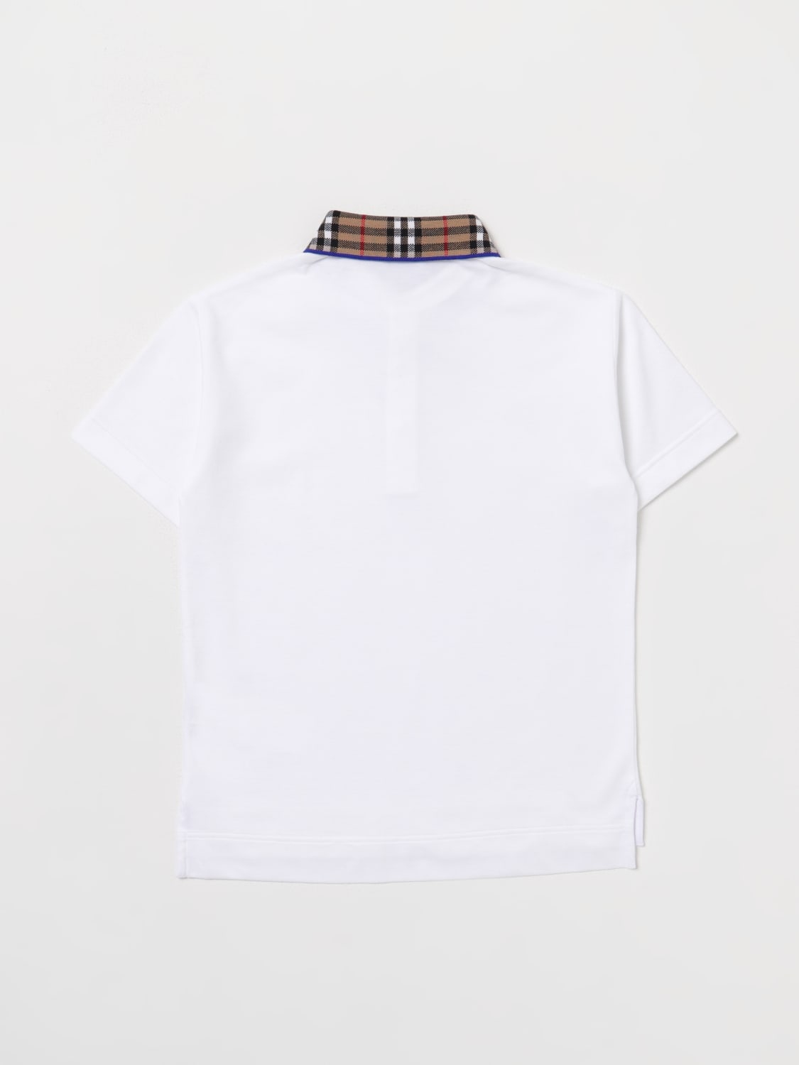 BURBERRY POLO: Polo basic Burberry Kids, Bianco - Img 2