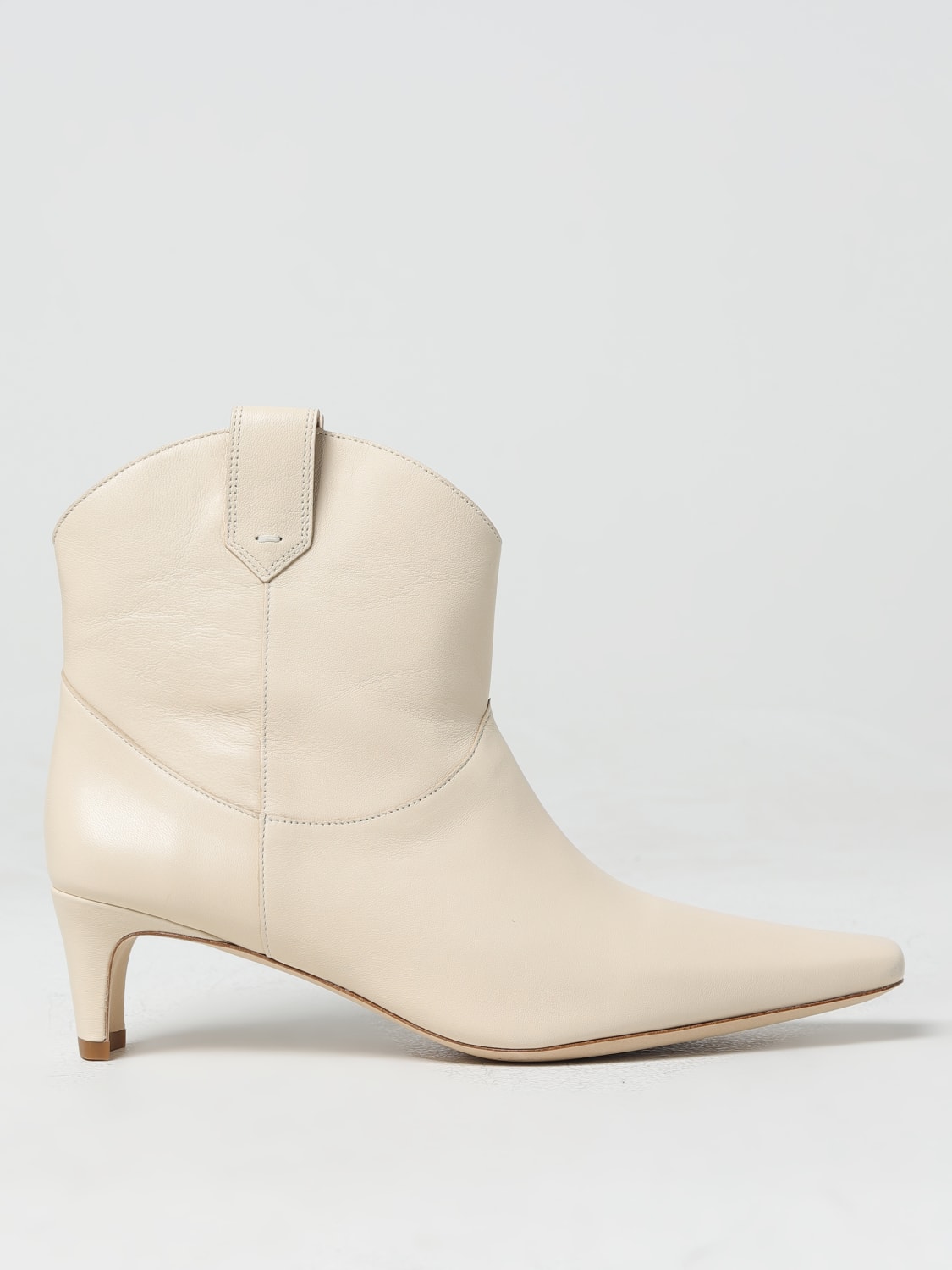 STAUD FLAT ANKLE BOOTS: Shoes woman Staud, Cream - Img 1