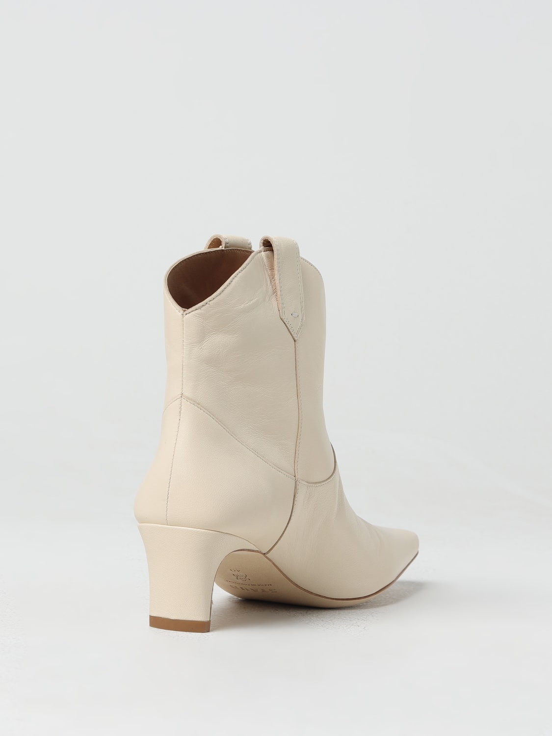 STAUD FLAT ANKLE BOOTS: Shoes woman Staud, Cream - Img 3