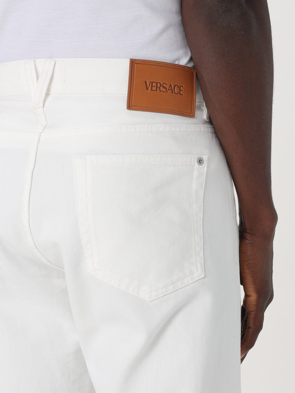 VERSACE JEANS: Jeans homme Versace, Blanc - Img 5