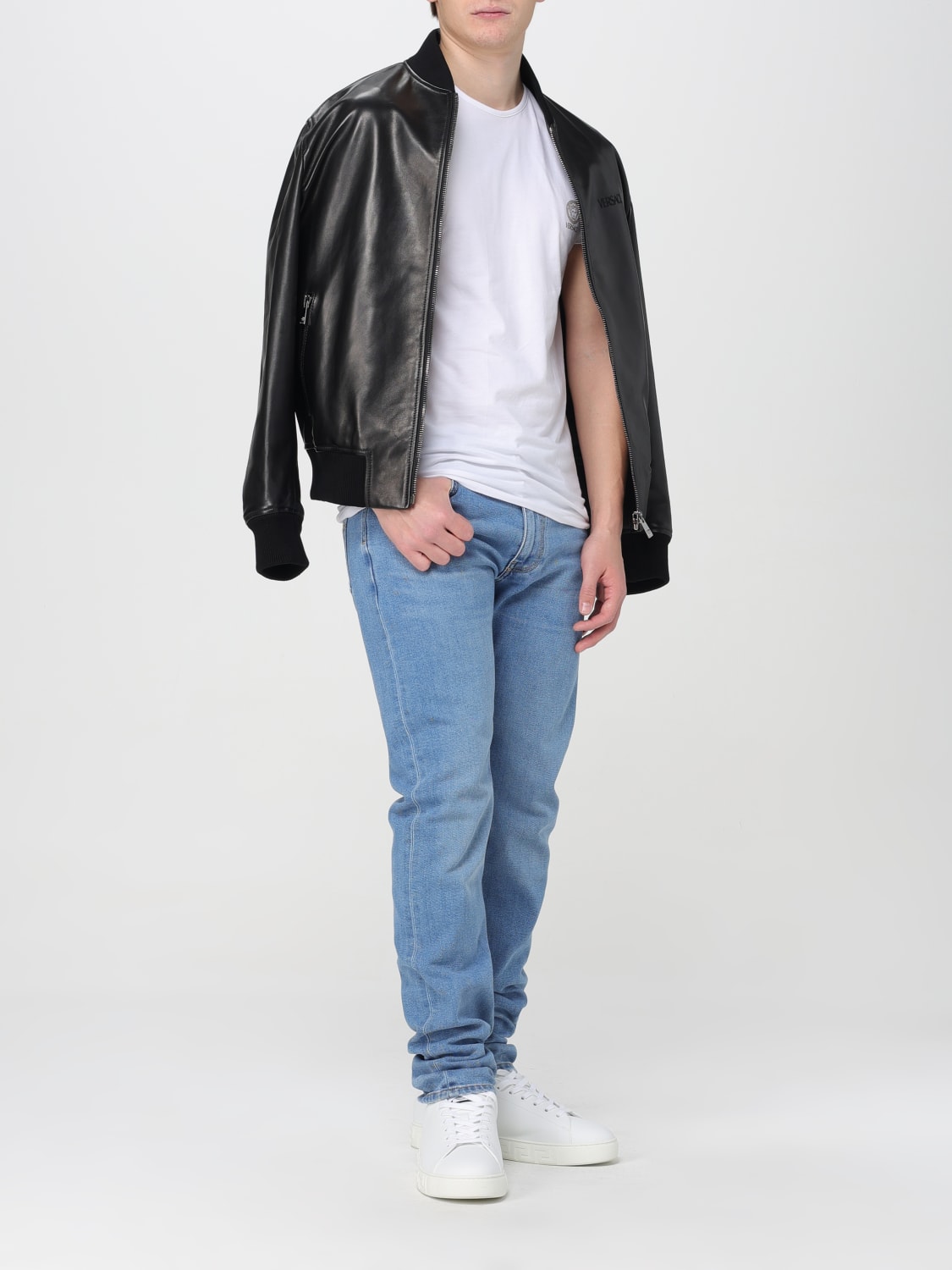 VERSACE: Jacket men - Black | Versace jacket 10138671A09813