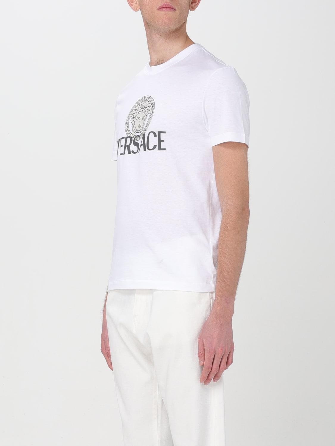 VERSACE T-SHIRT: T-shirt herren Versace, Weiß - Img 4