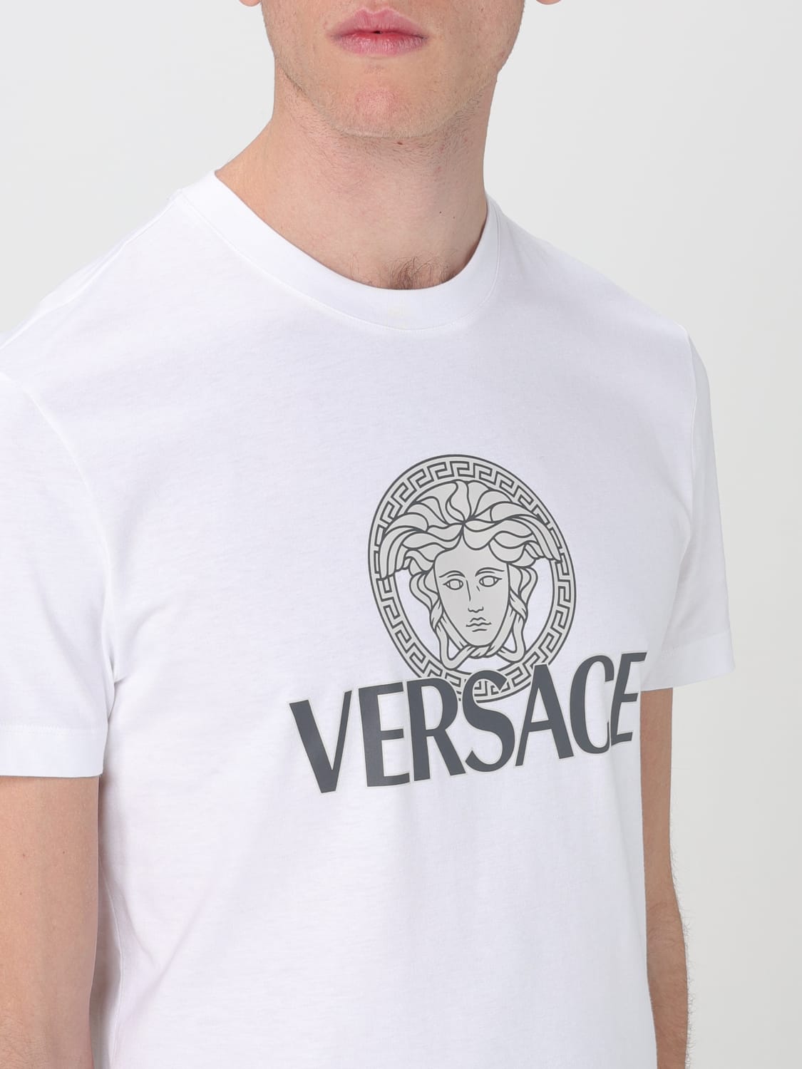 VERSACE T-SHIRT: T-shirt herren Versace, Weiß - Img 5