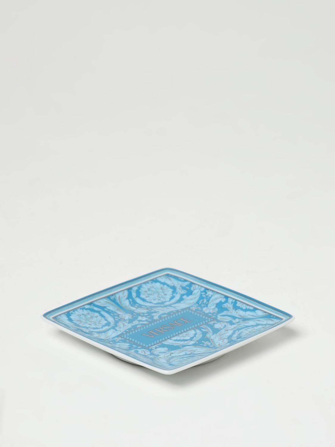 VERSACE HOME ACCESSORI DA SCRIVANIA: Svuota tasche Rosenthal x Versace Home in porcellana, Azzurro - Img 1