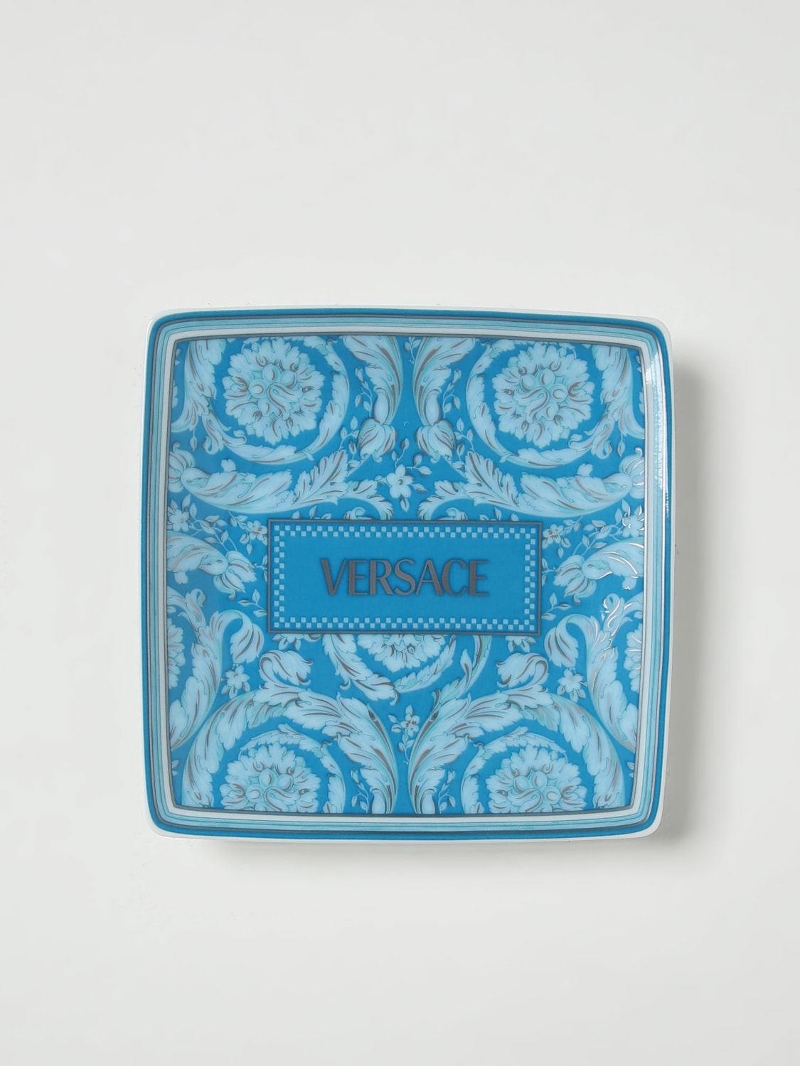 VERSACE HOME ACCESSORI DA SCRIVANIA: Svuota tasche Rosenthal x Versace Home in porcellana, Azzurro - Img 4