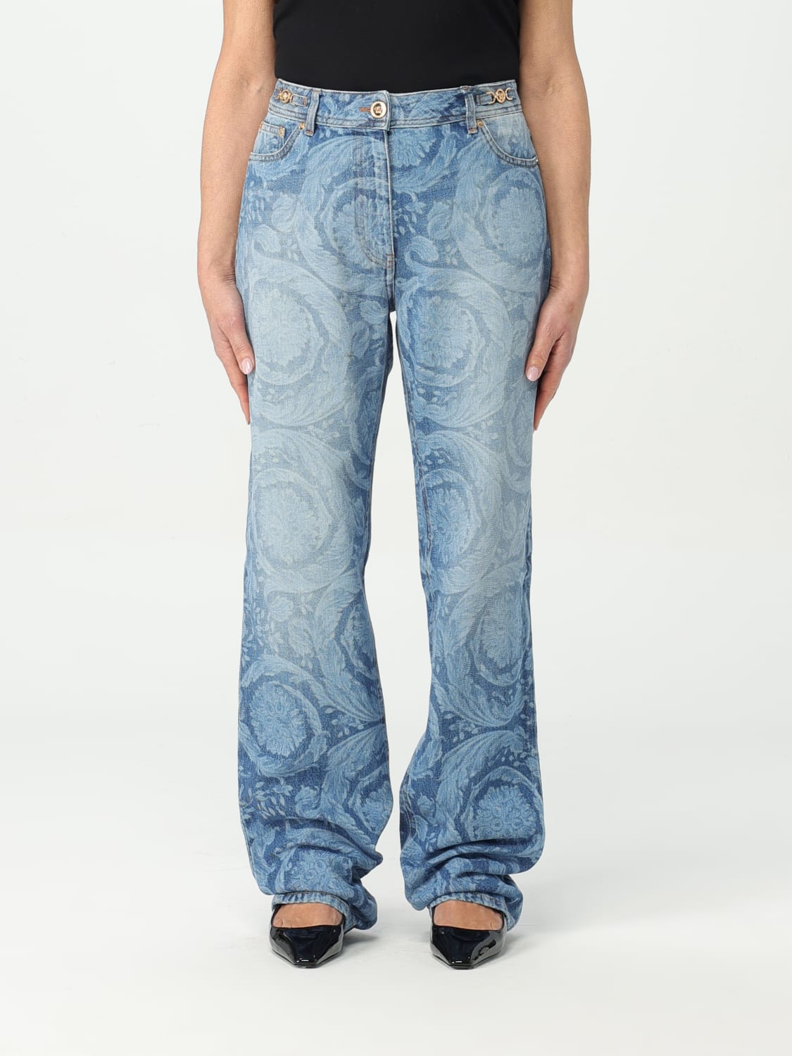 VERSACE JEANS: Jeans donna Versace, Denim - Img 1