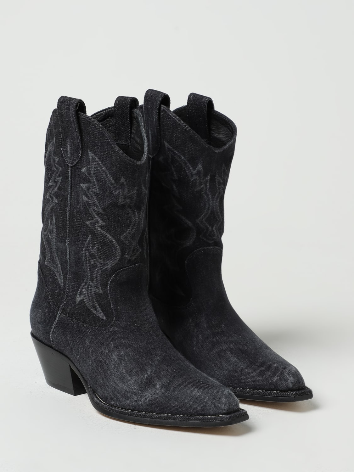 VIC MATIÉ FLAT ANKLE BOOTS: Shoes woman Vic MatiÉ, Denim - Img 2