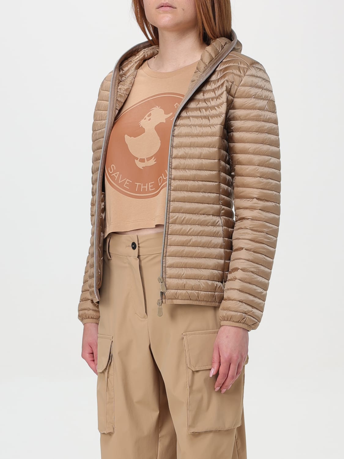 ジャケット SAVE THE DUCK Women Jackets D33620W 40003 BEIGE Save The Duck Outlet: Jacket woman - Beige | Save The Duck