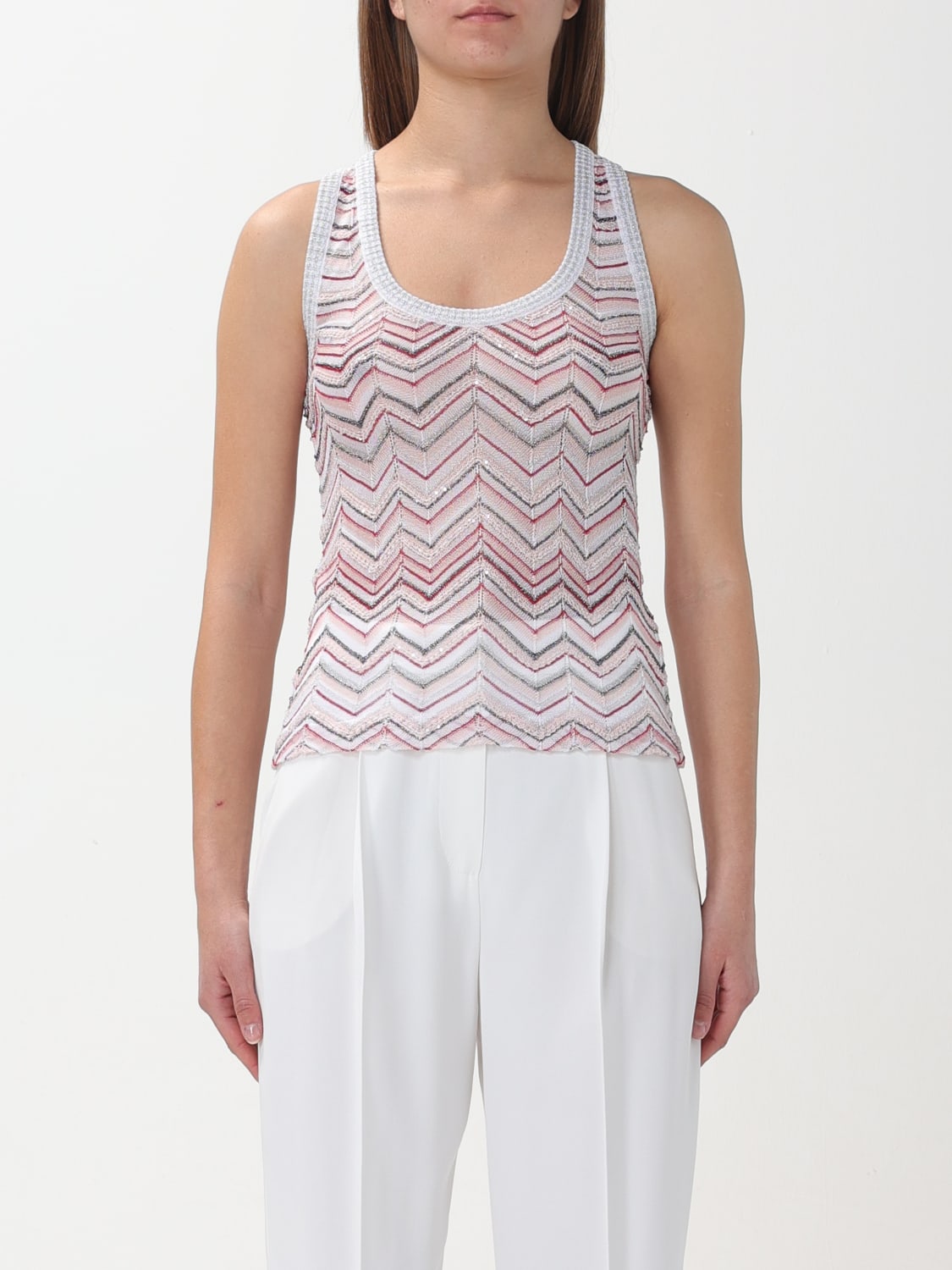 MISSONI: Top woman - White | Missoni top DS24SK0WBK033I