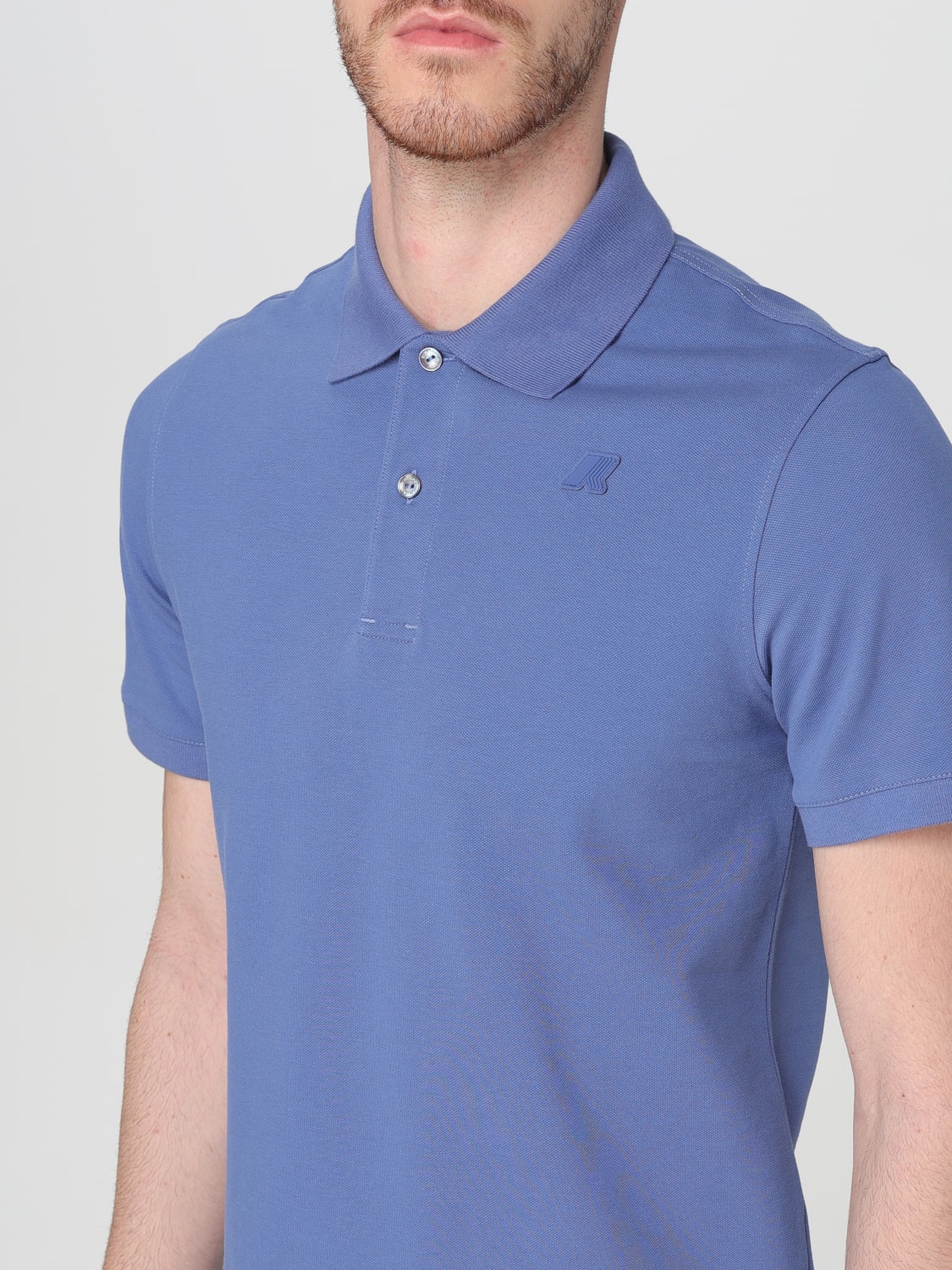 Polo Shirt K-WAY Men color Gnawed Blue