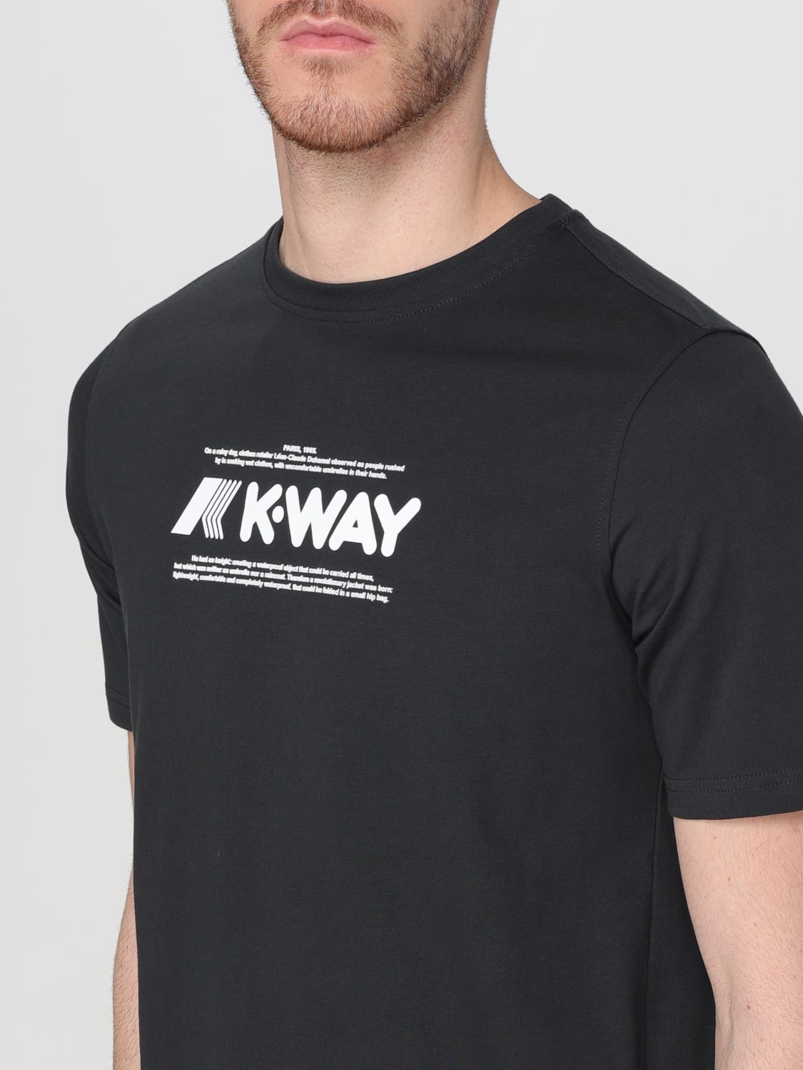 K-WAY T-SHIRT: T-shirt men K-way, Black - Img 3