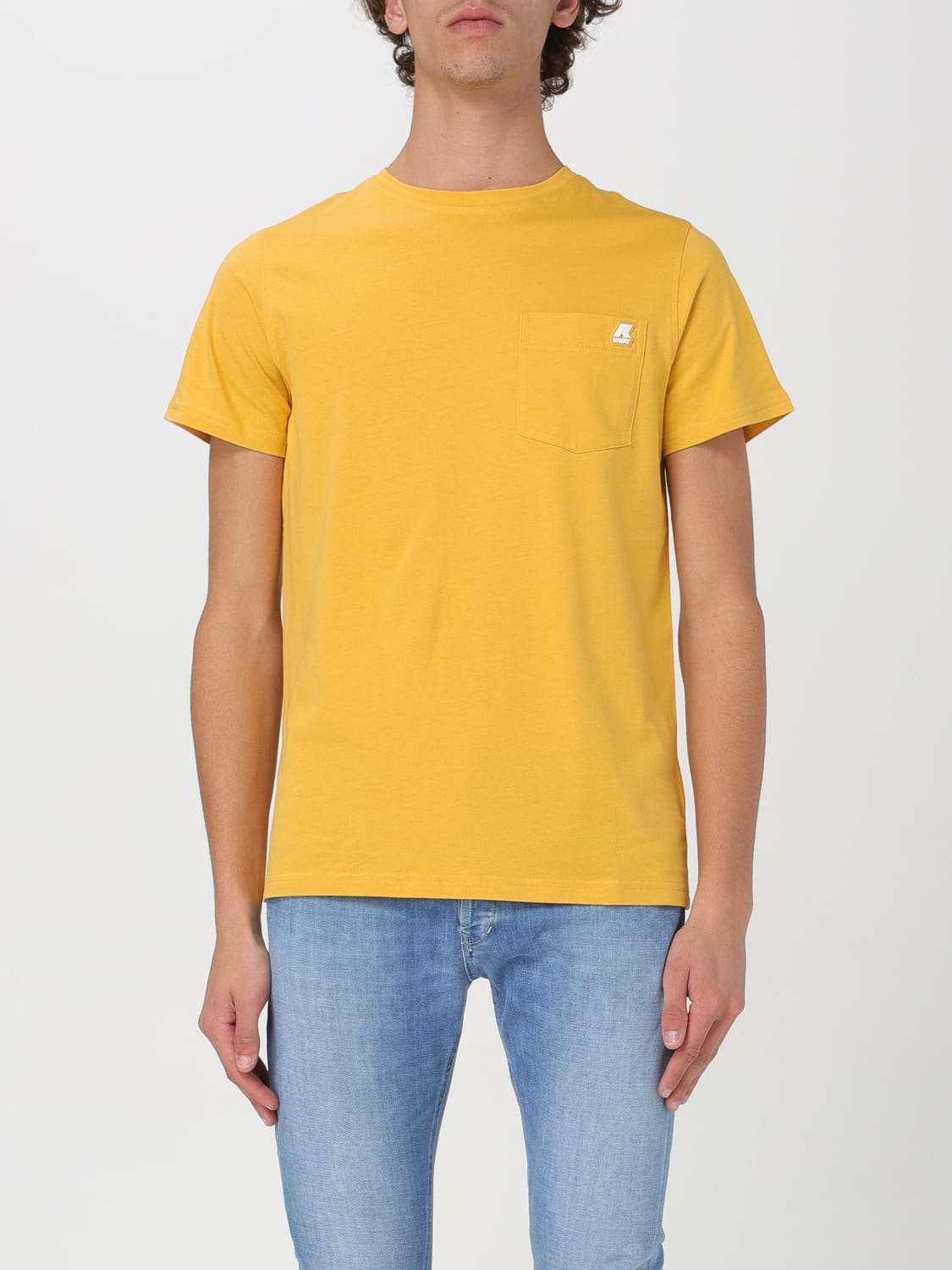 Tシャツ・カットソー K-WAY Men T-shirt Yellow K00AI30 XZ7 K-WAY: T-shirt men - Yellow | K-Way t-shirt K00AI30 online