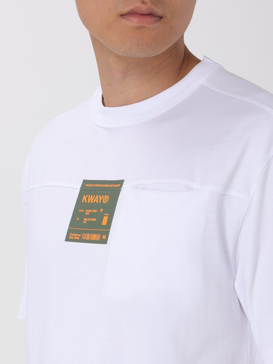 K-WAY Tシャツ: Tシャツ メンズ K-way, ホワイト - Img 3