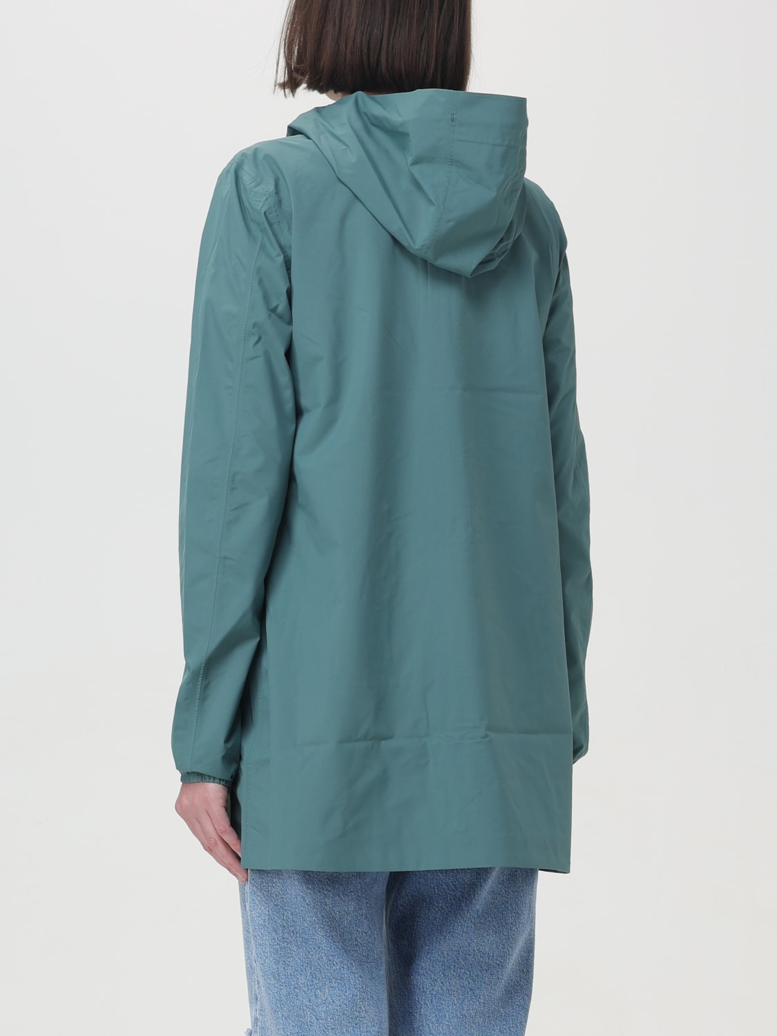 ジャケット K-WAY Woman Jacket Green K41317W B0W Jackets Woman DENISE ST THERMO REVERSIBLE 3/4 LENGTH GREEN C
