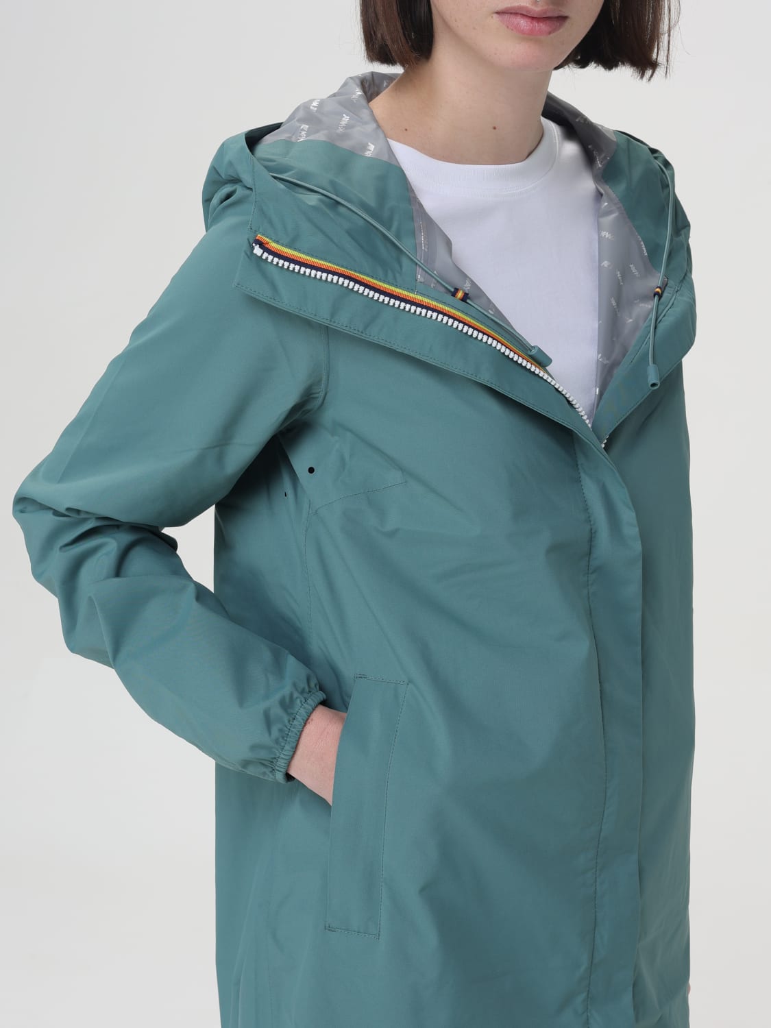 ジャケット K-WAY Woman Jacket Green K41317W B0W K-WAY: women's jacket - Green | K-Way jacket K41317W online
