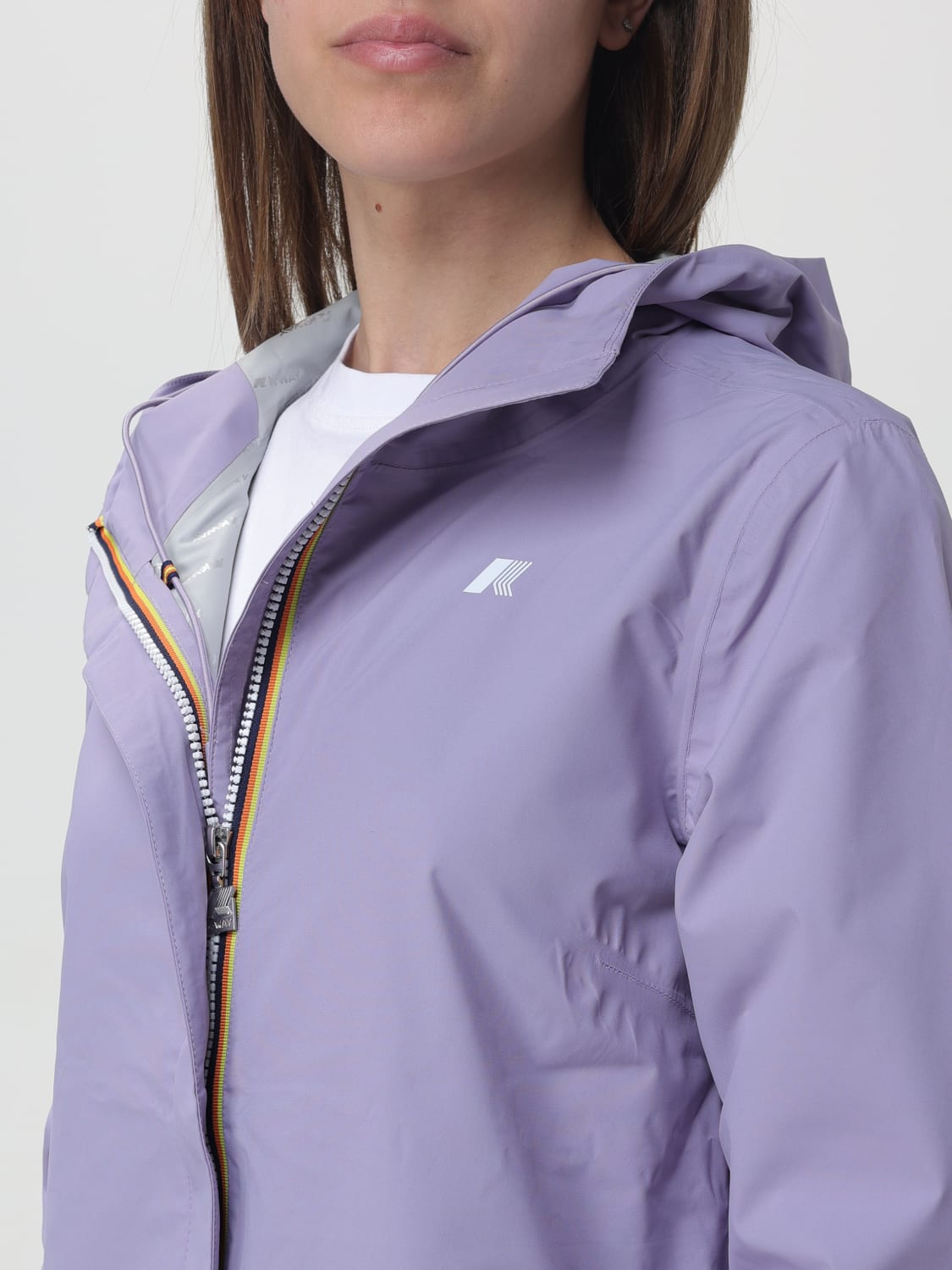 K WAY Jacket woman Lilac K Way jacket K5127NW online at GIGLIO.COM