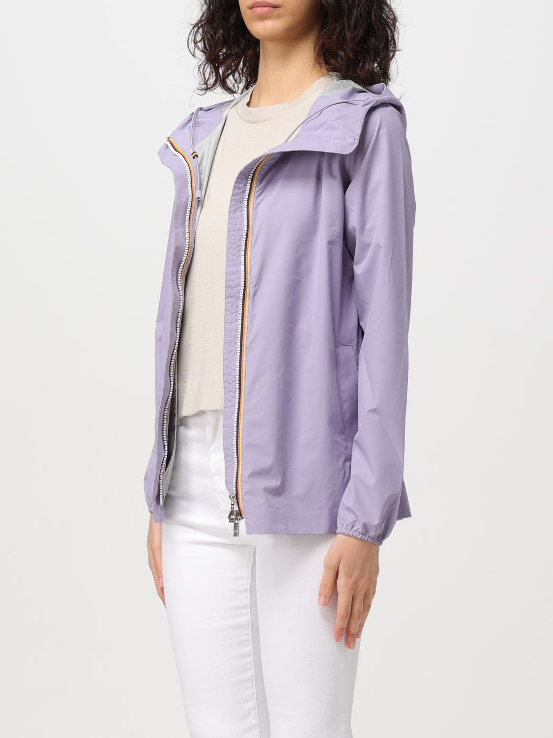 ジャケット K-WAY Woman Jacket Wisteria K31382W 721 K-Way Outlet: Jacket woman - Wisteria | K-Way jacket K31382W