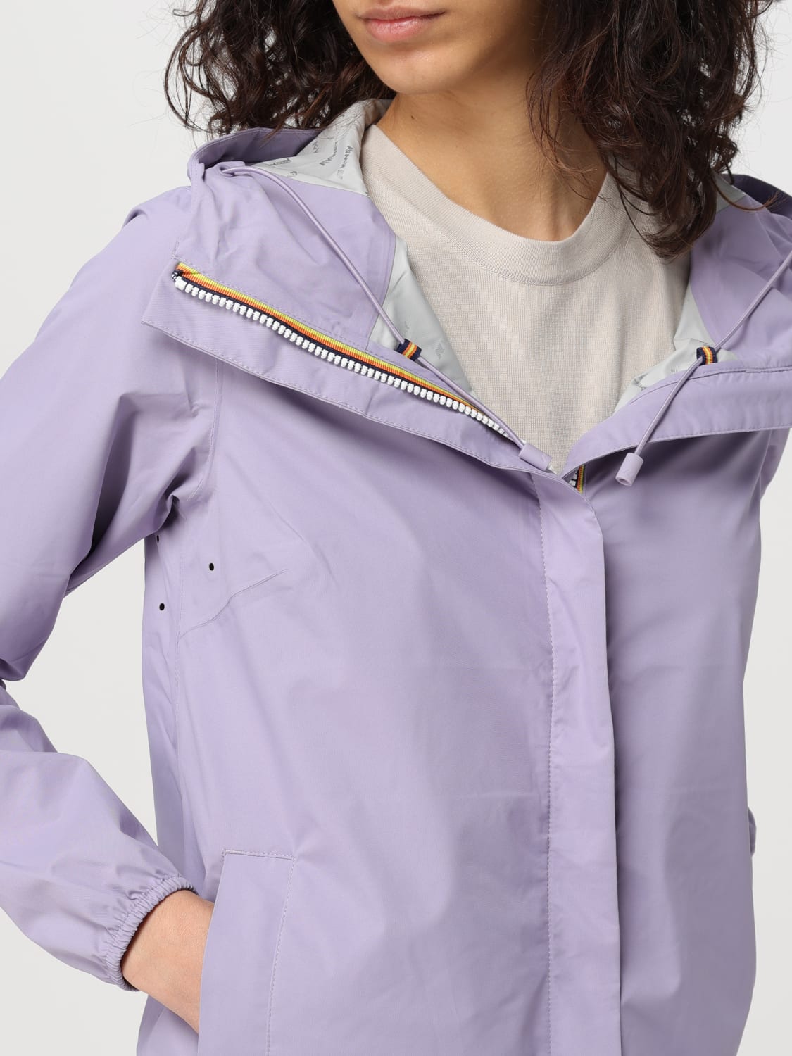 ジャケット K-WAY Woman Jacket Wisteria K31382W 721 K-Way Outlet: Jacket woman - Wisteria | K-Way jacket K31382W