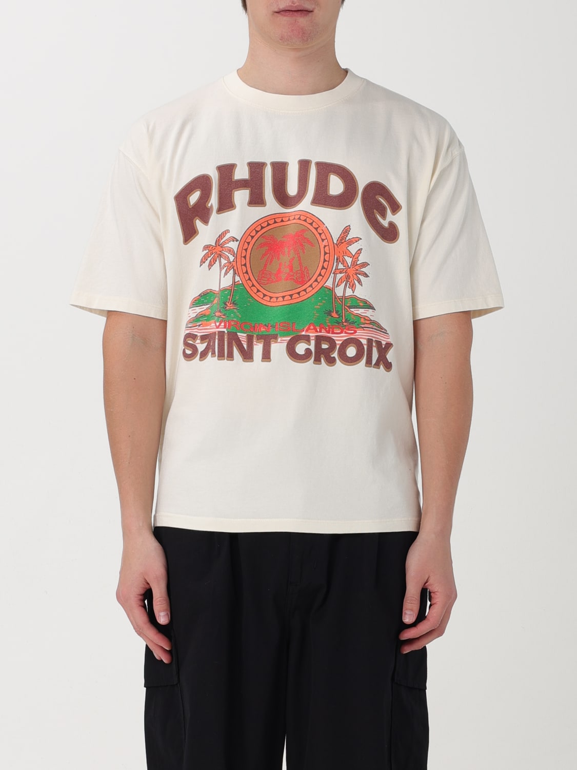 RHUDE: T-shirt men - White | Rhude t-shirt RHPS24TT11012611 online at ...